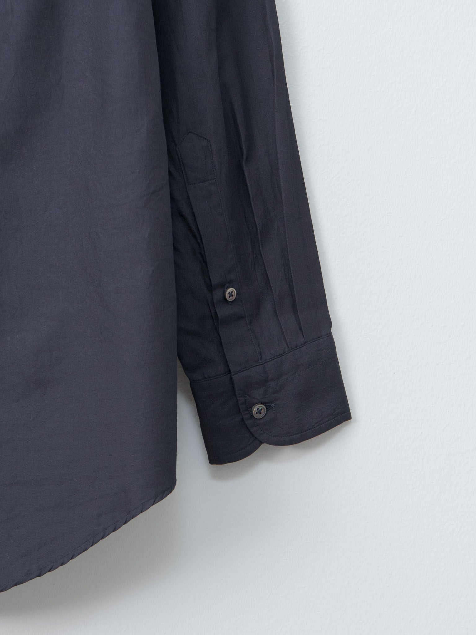 Namu Shop - Kaptain Sunshine Cotton Silk Regular Collared Shirt - Navy