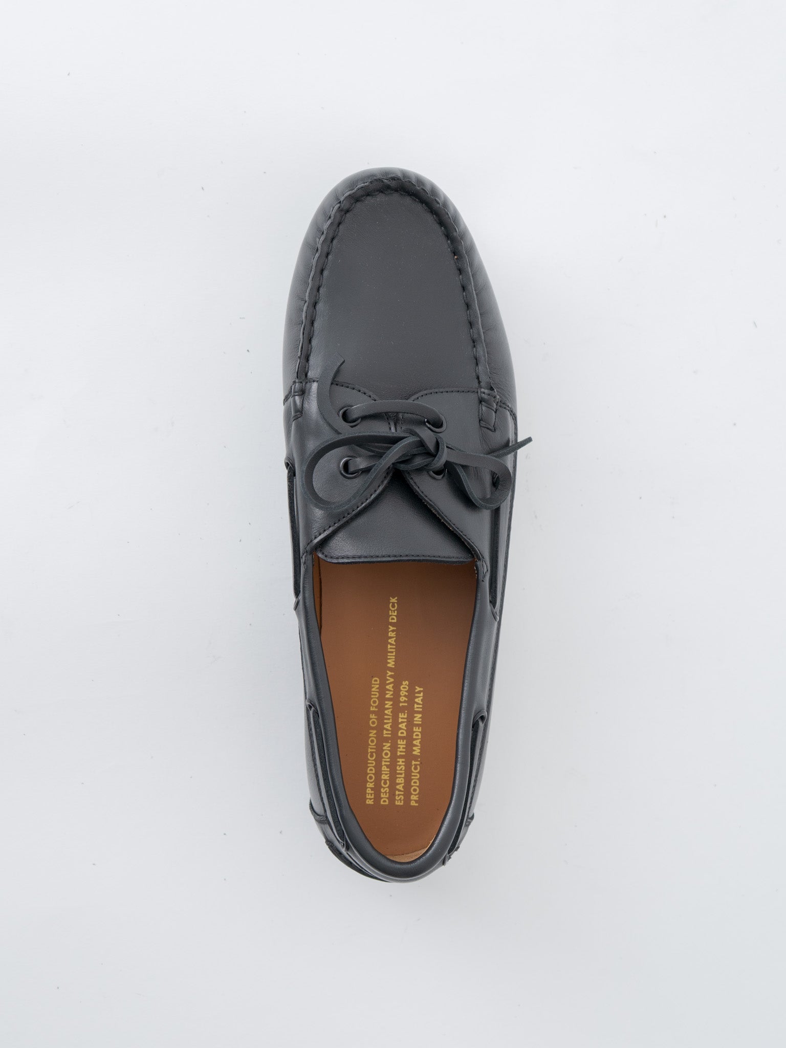 Namu Shop - Reproduction of Found 730FDL Italian Navy Military Deck Shoes - Black