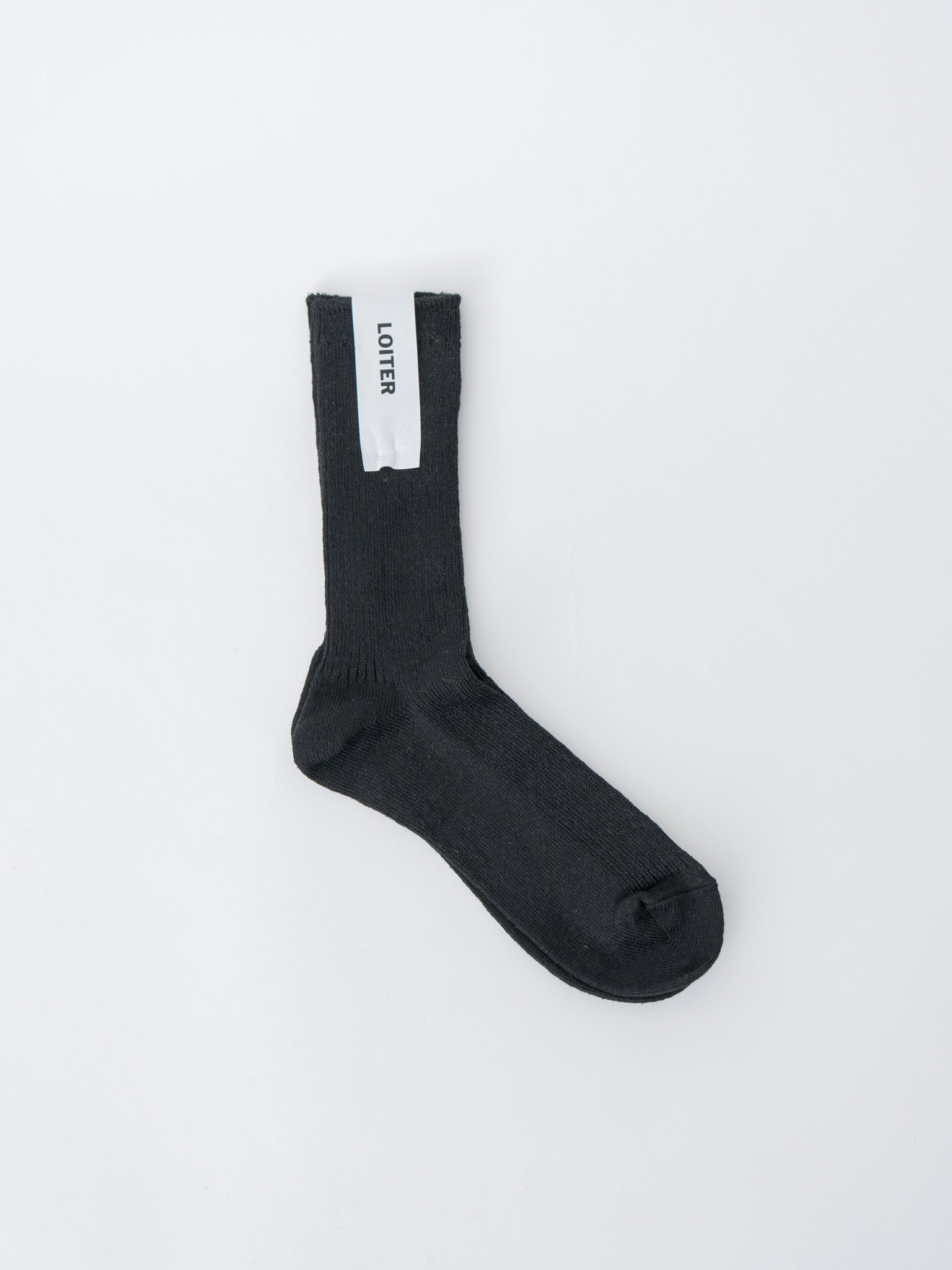 Namu Shop - Ichi Antiquites Linen Rib Socks - Black, Mocha, Orange, Yellow, White
