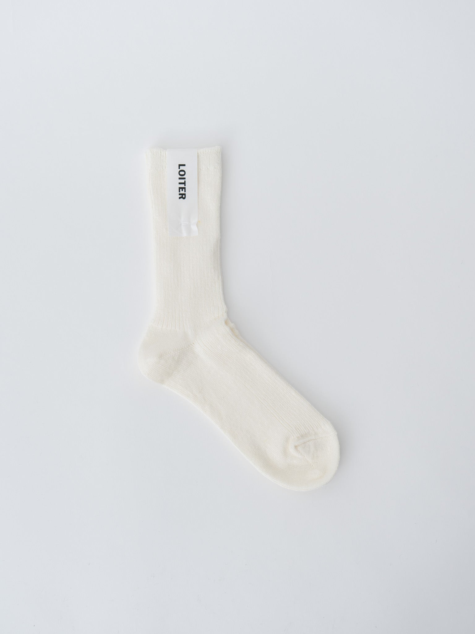 Namu Shop - Ichi Antiquites Linen Rib Socks - Black, Mocha, Orange, Yellow, White