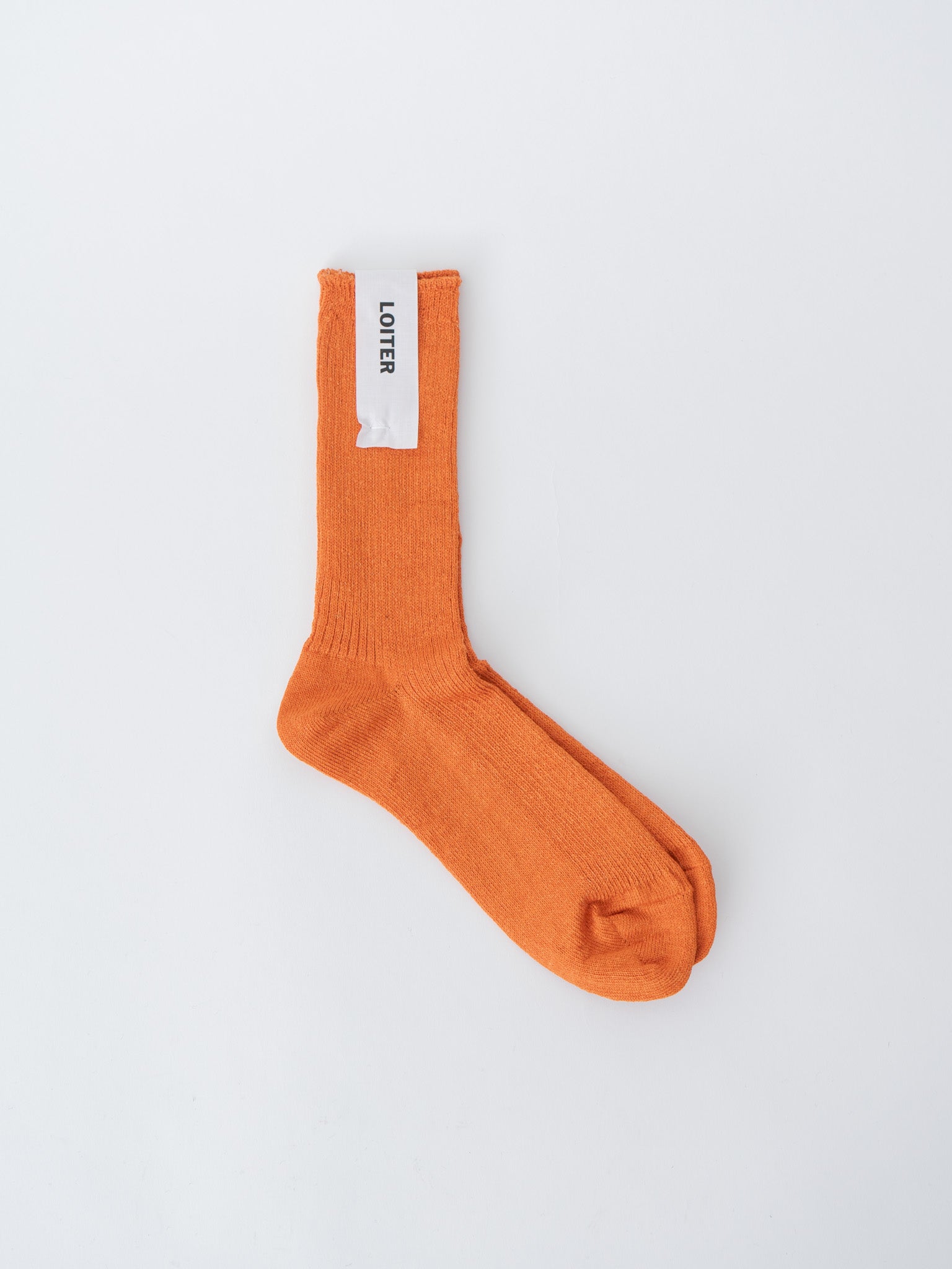 Namu Shop - Ichi Antiquites Linen Rib Socks - Black, Mocha, Orange, Yellow, White