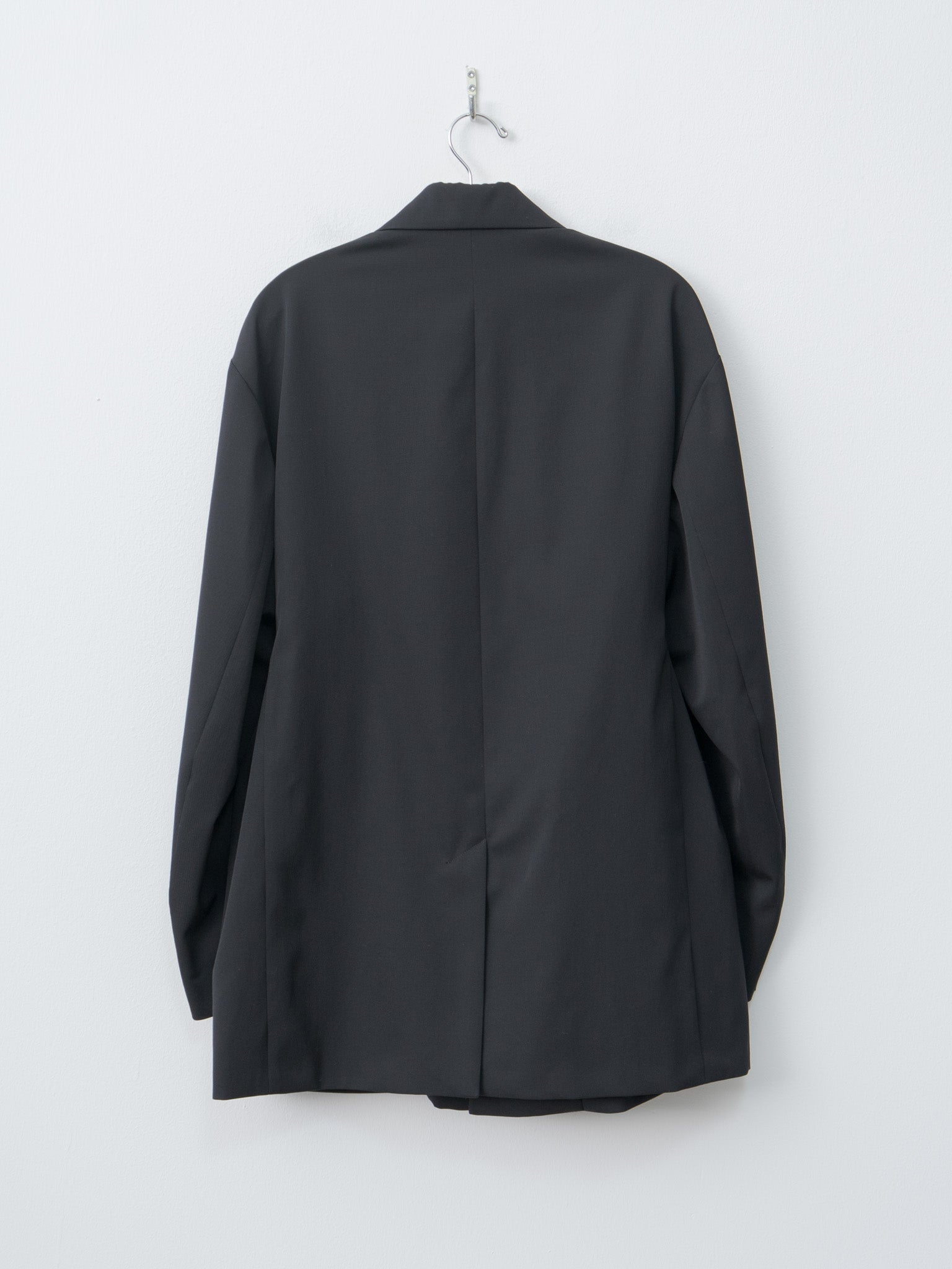 Namu Shop - ssstein Oversized Single Breasted Long Jacket with Leather Tie - Black