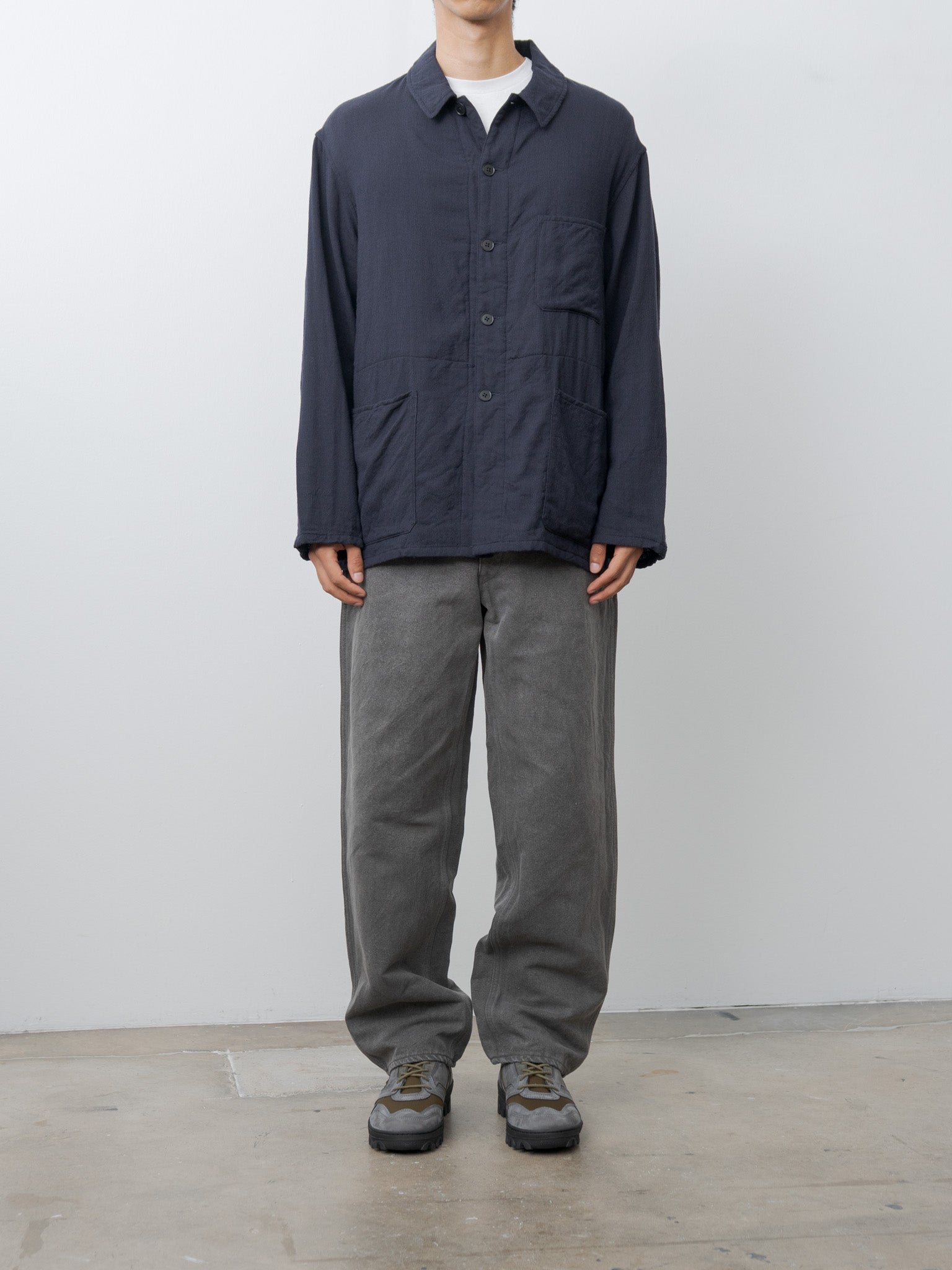 Namu Shop - Kaptain Sunshine Cotton Hemp Painter Pants - Sumi