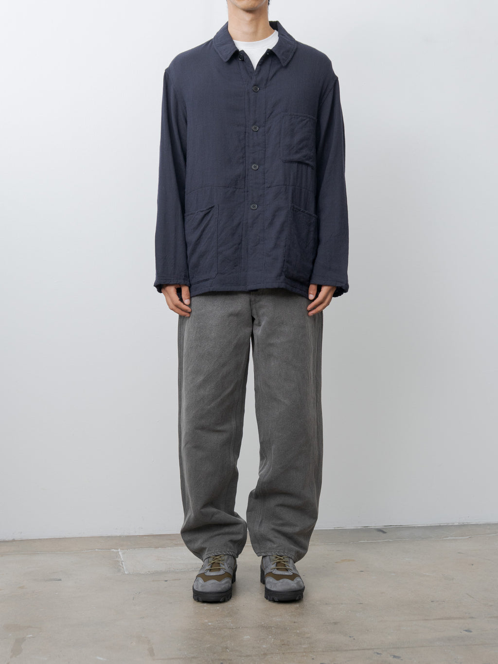 Namu Shop - Kaptain Sunshine Cotton Hemp Painter Pants - Sumi