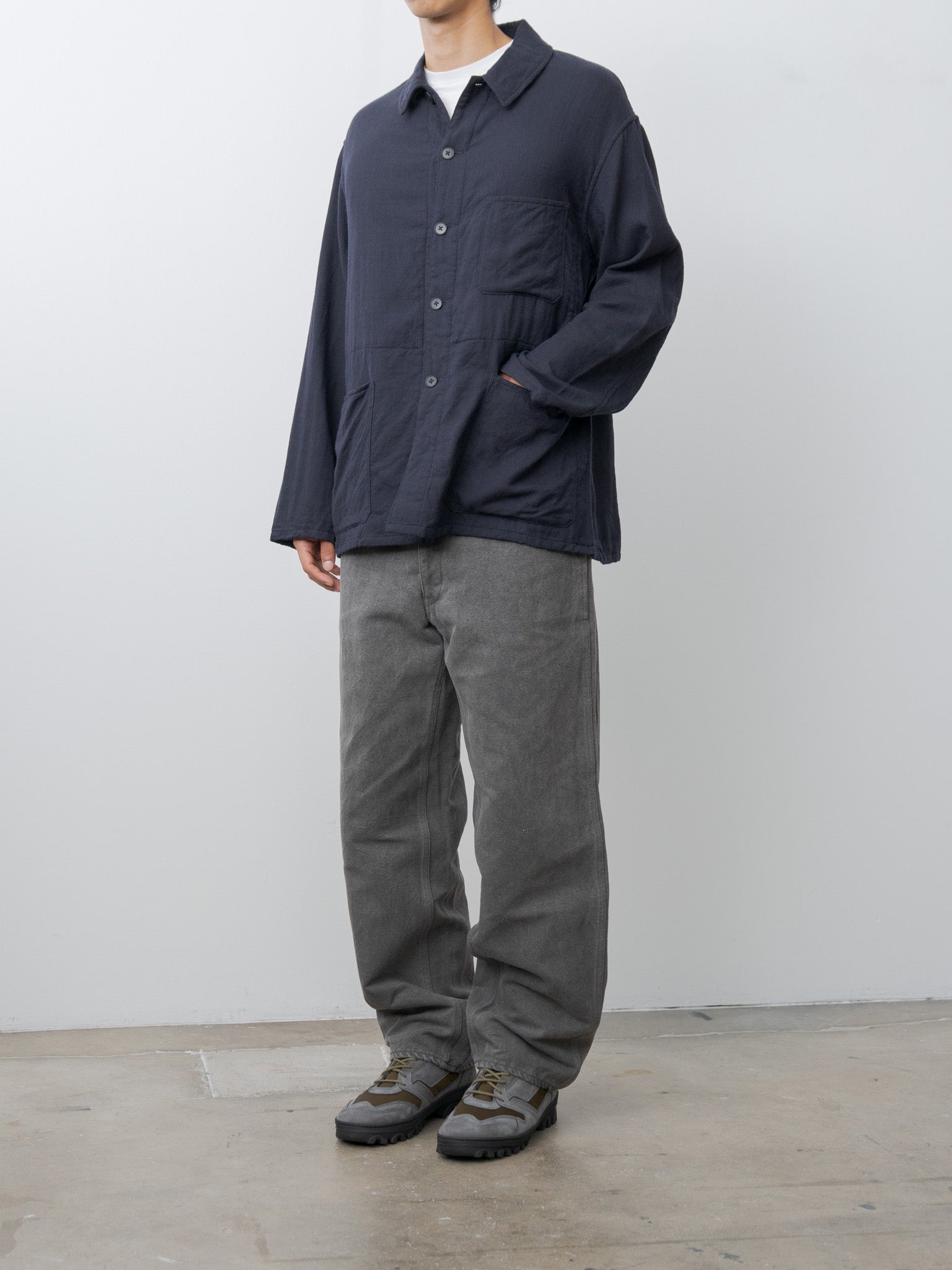 Namu Shop - Kaptain Sunshine Cotton Hemp Painter Pants - Sumi