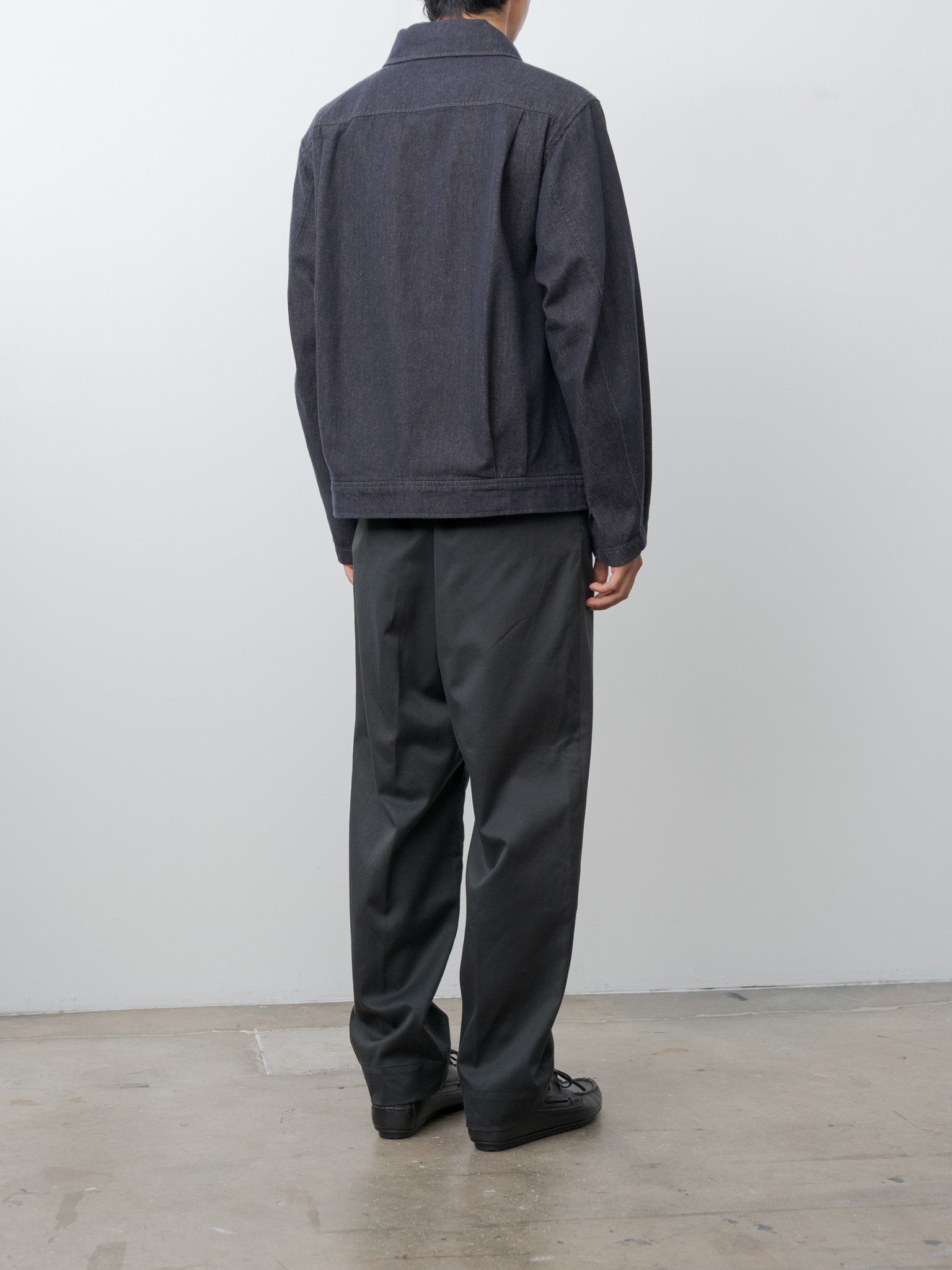 Namu Shop - Document Cashmere Denim Trucker Jacket - Navy
