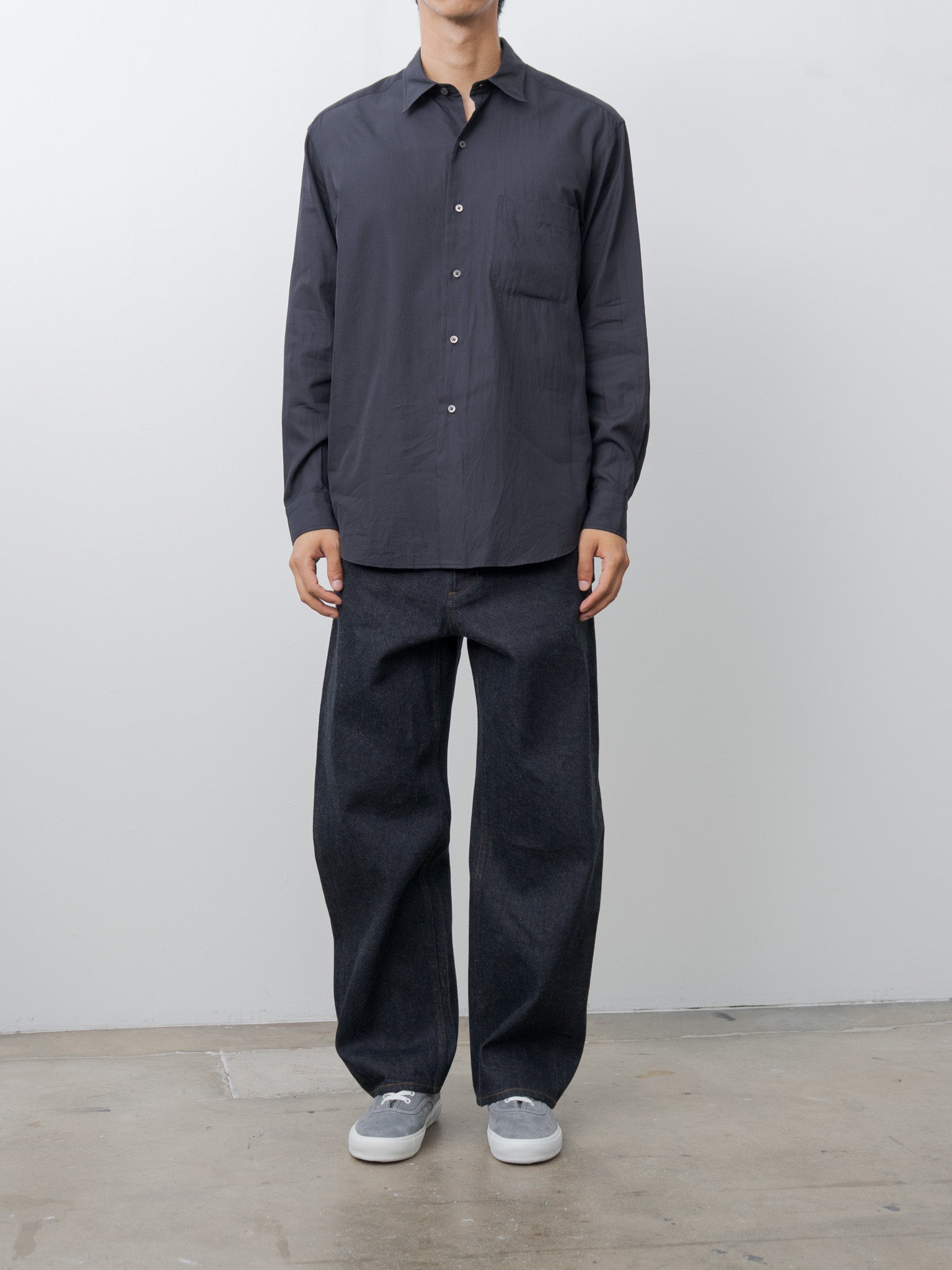 Namu Shop - Document Sea Island Cotton Denim Selvedge Trousers - Indigo