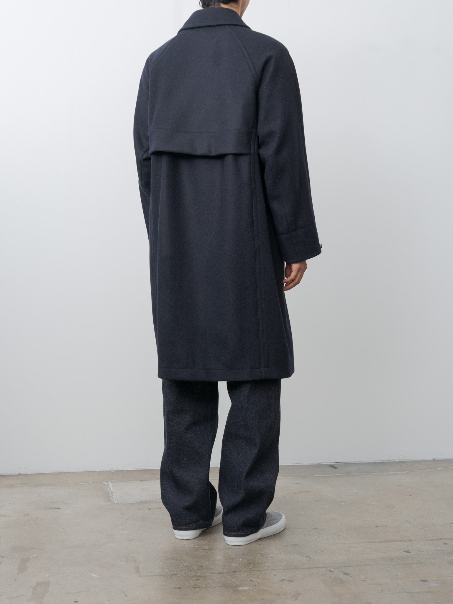 Namu Shop - Document Light Wool Melton Coat - Navy