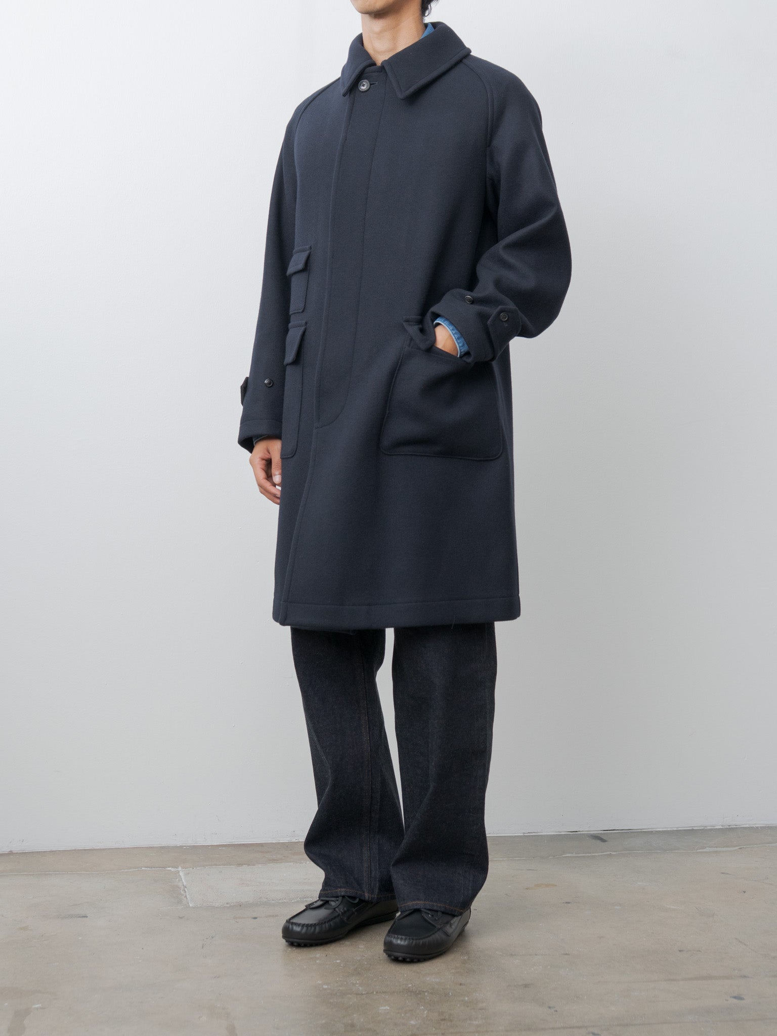 Namu Shop - Kaptain Sunshine Traveller Coat - Top Navy