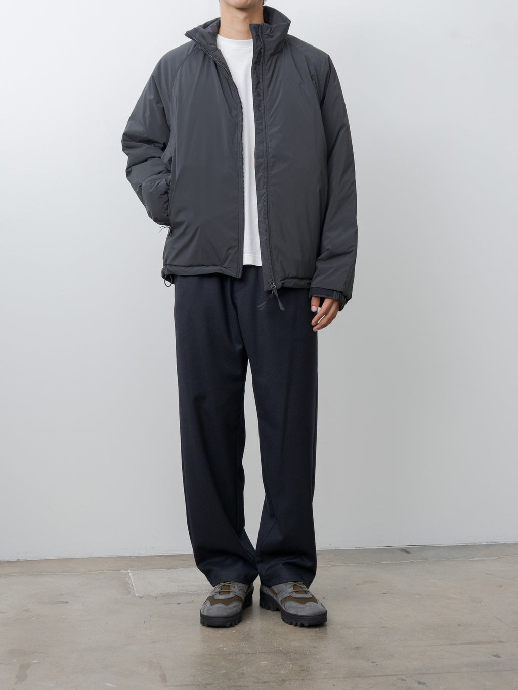 Namu Shop - Document Soft Wool Cashmere Easy Pants - Navy