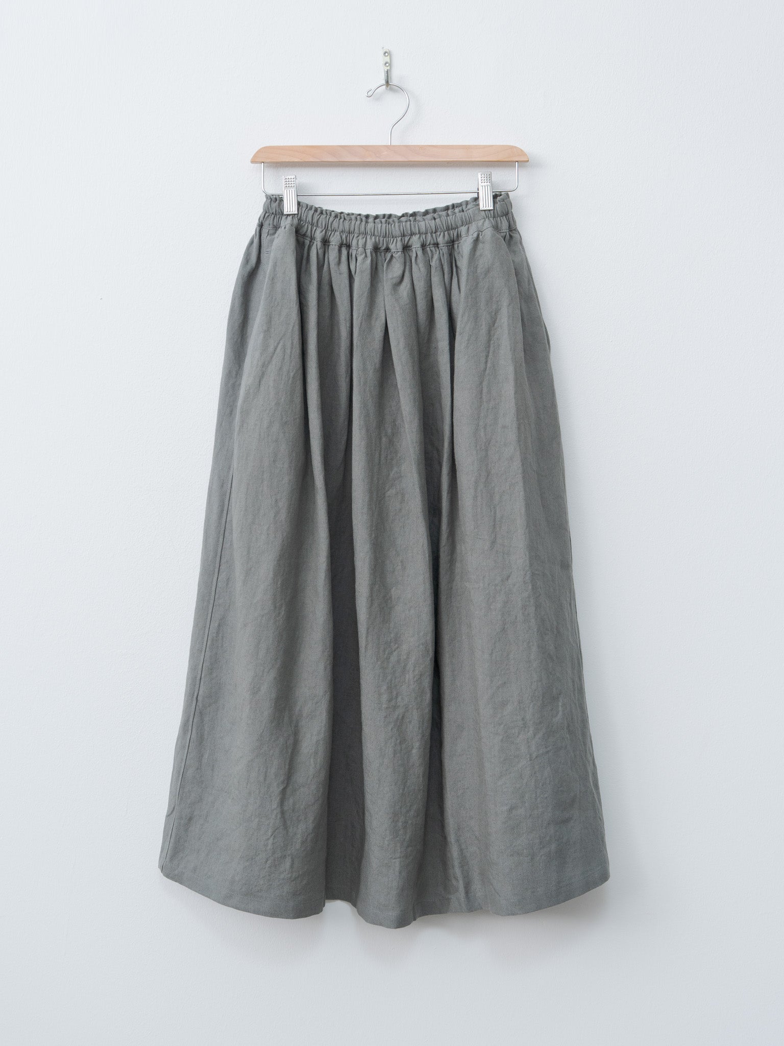 Namu Shop - Ichi Antiquites Linen Skirt - Khaki