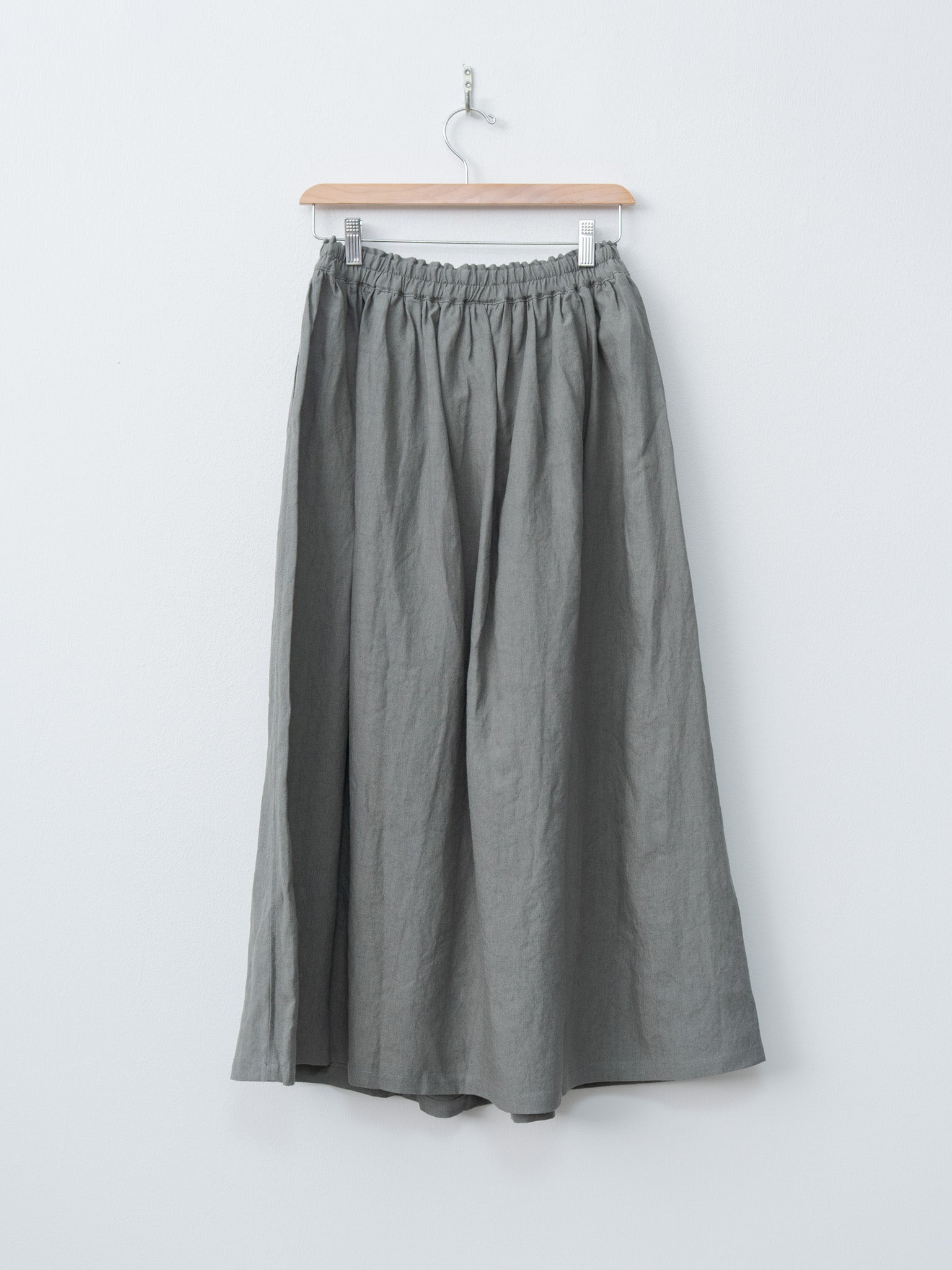 Namu Shop - Ichi Antiquites Linen Skirt - Khaki
