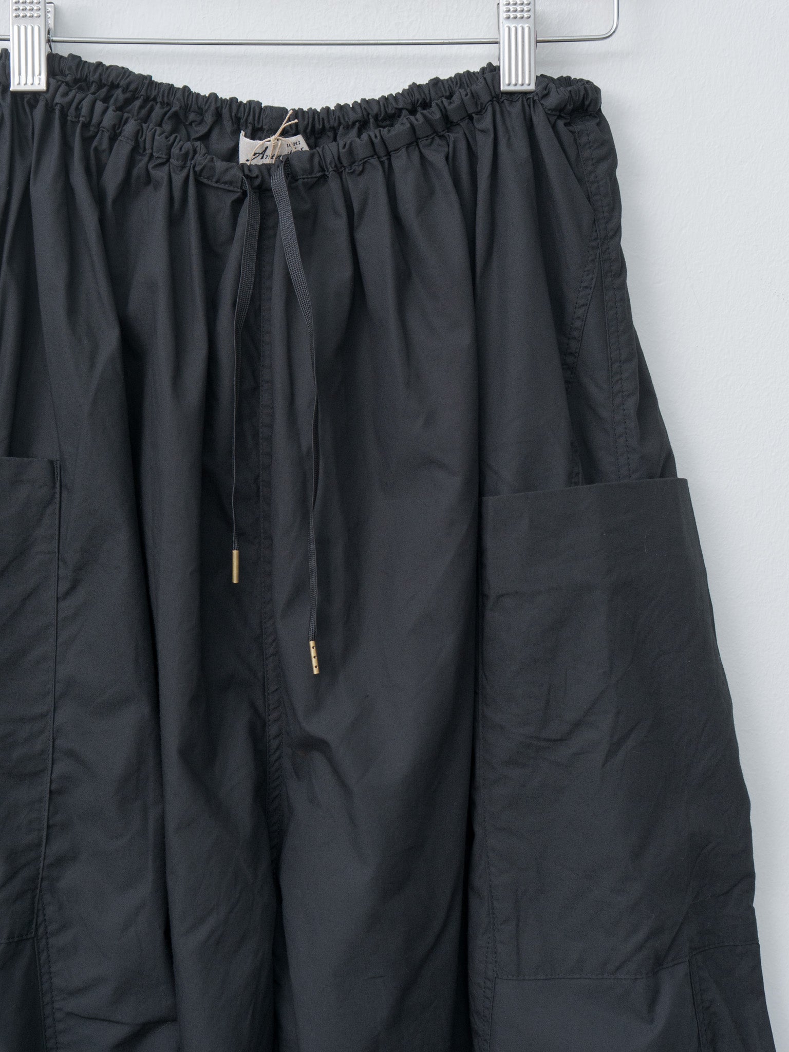 Namu Shop - Ichi Antiquites Typewriter Cotton Pants - Black