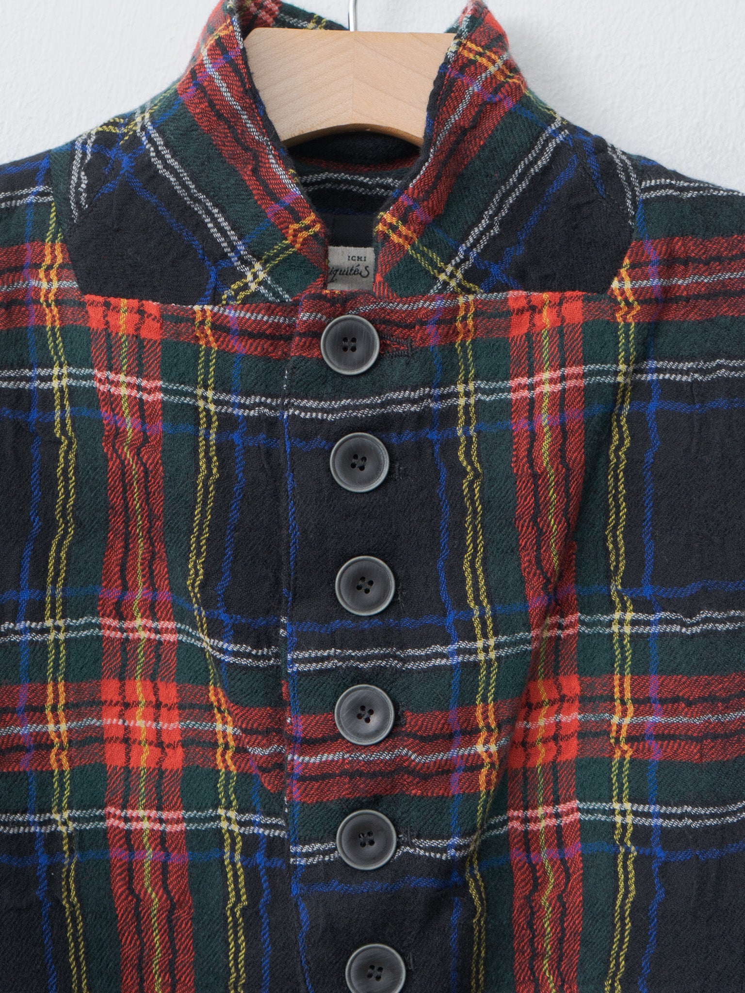 Namu Shop - Ichi Antiquites C/W Tartan Jacket - Black