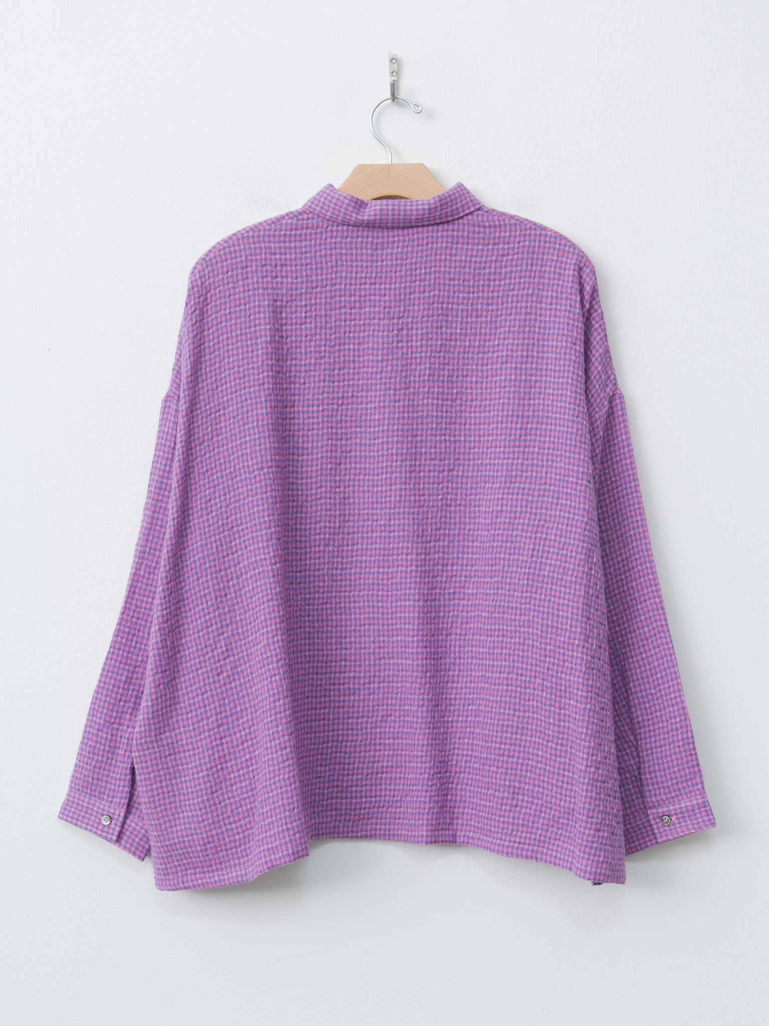 Namu Shop - Ichi Antiquites W/C Gingham Shirt - Pink x Blue