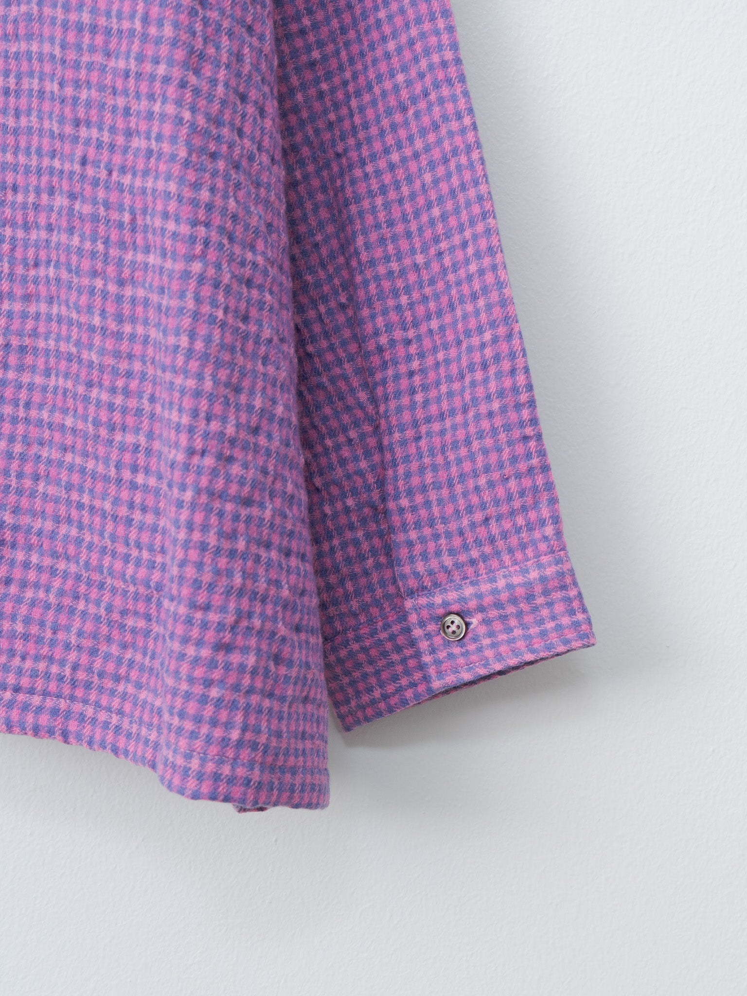 Namu Shop - Ichi Antiquites W/C Gingham Shirt - Pink x Blue