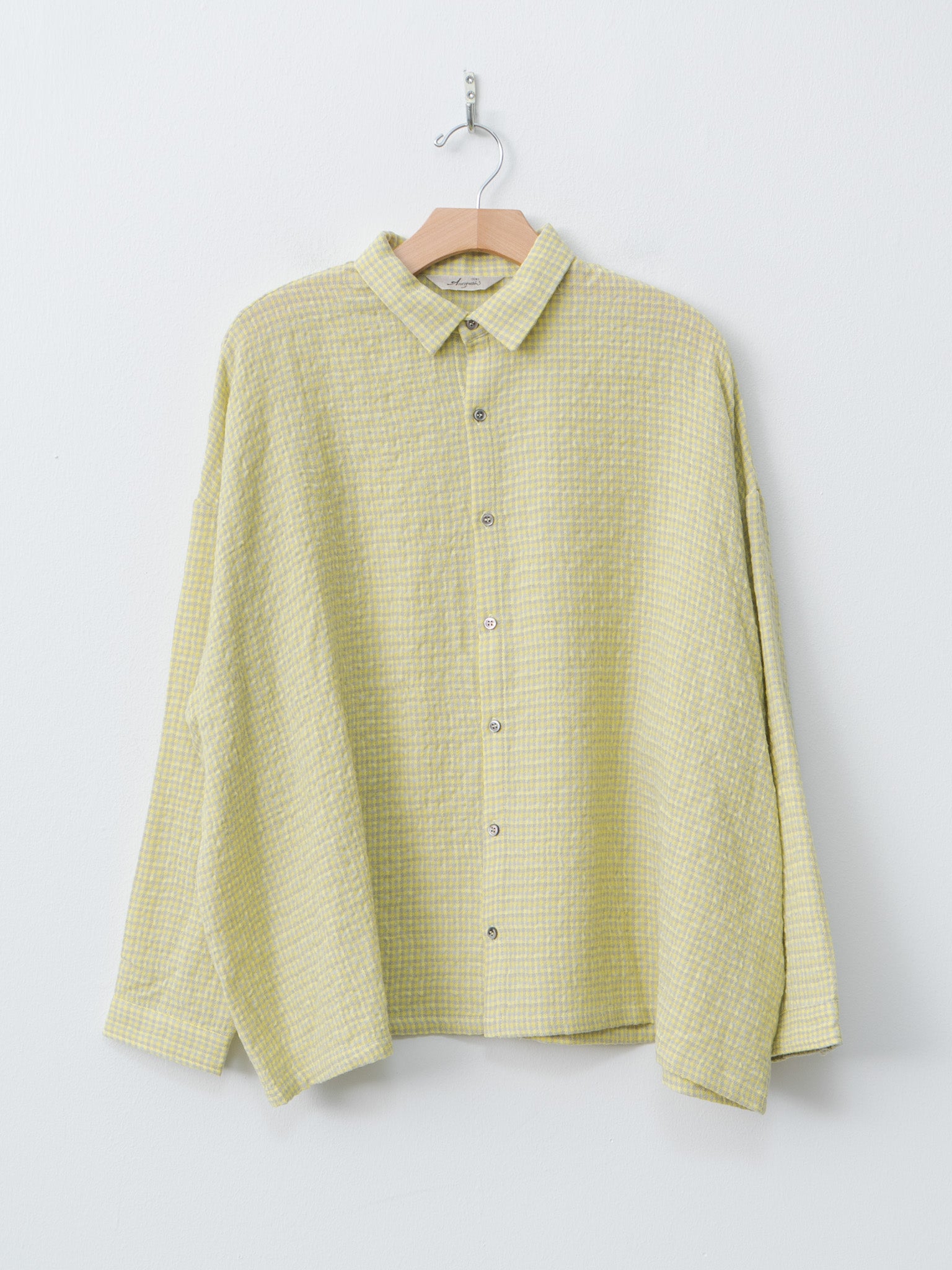 Namu Shop - Ichi Antiquites W/C Gingham Shirt - Yellow x Gray