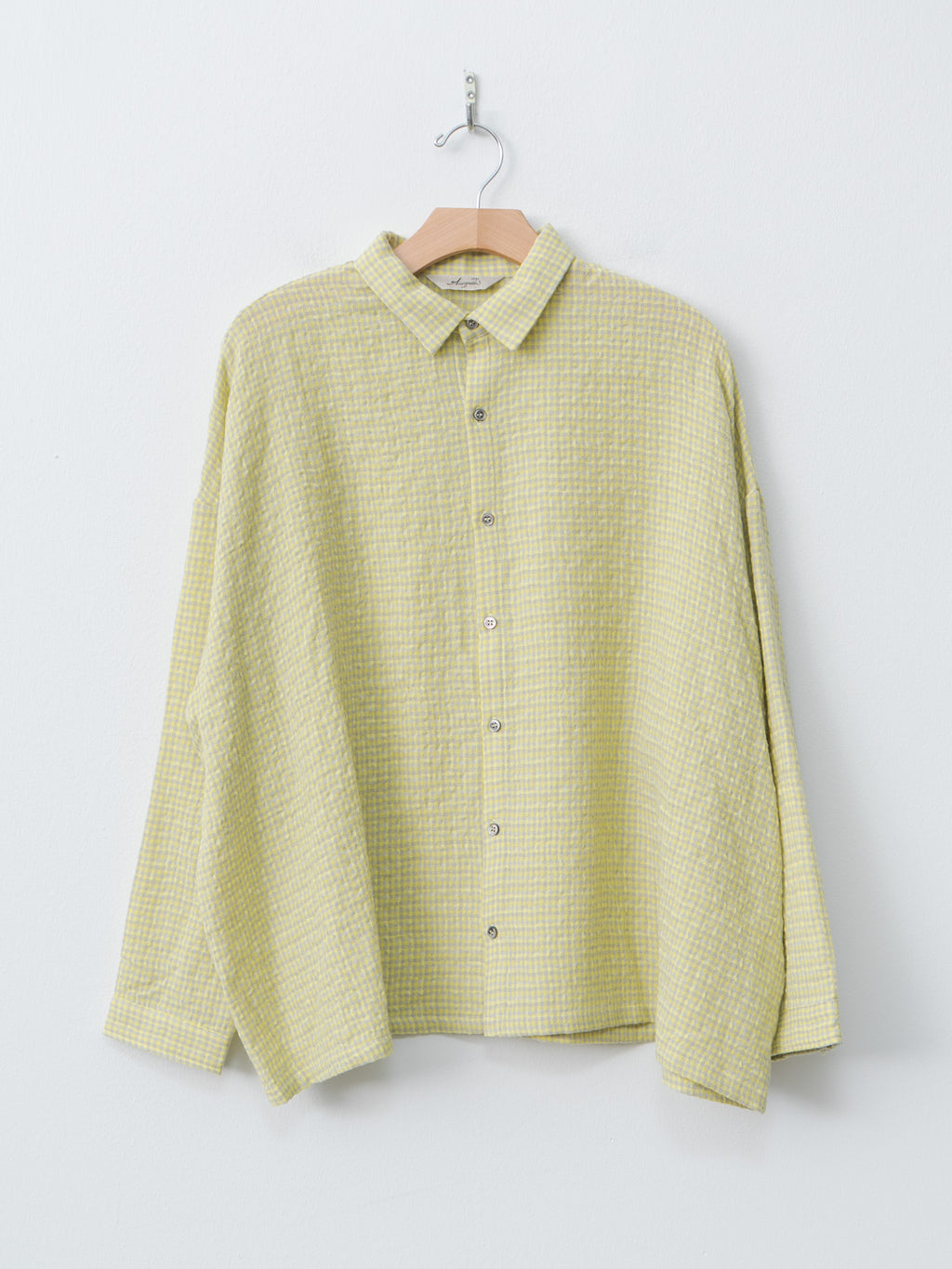 Namu Shop - Ichi Antiquites W/C Gingham Shirt - Yellow x Gray