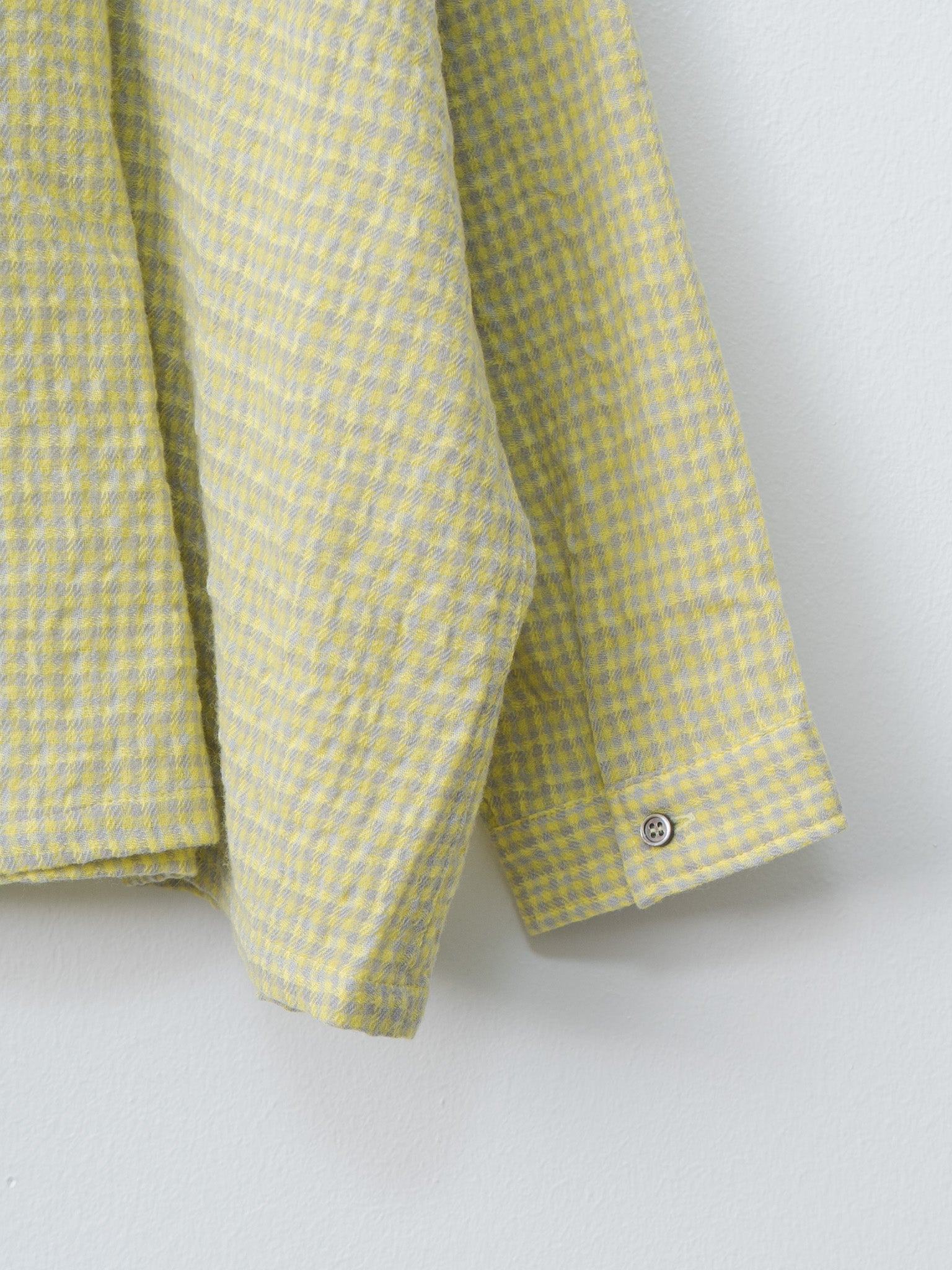 Namu Shop - Ichi Antiquites W/C Gingham Shirt - Yellow x Gray