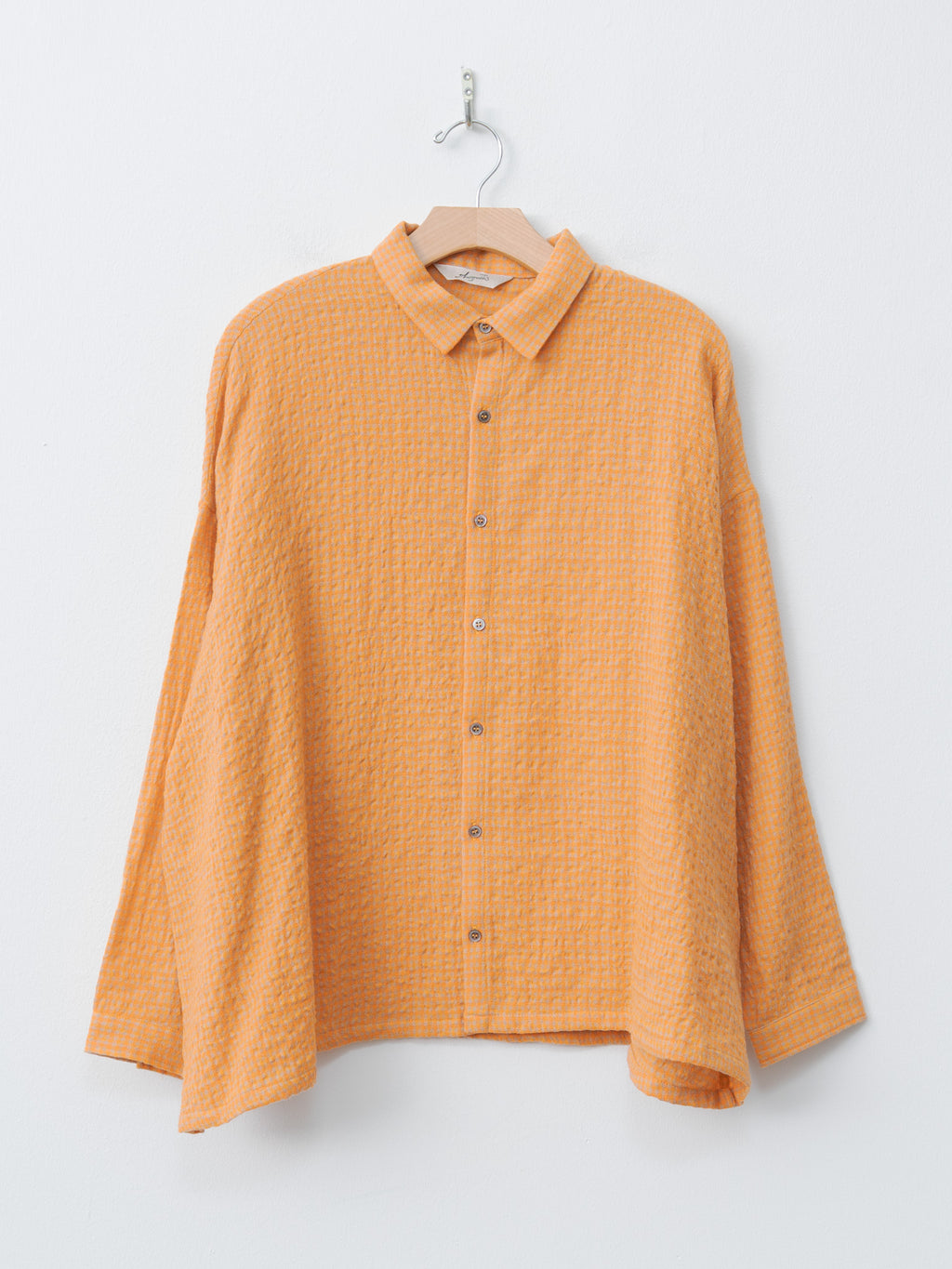 Namu Shop - Ichi Antiquites W/C Gingham Shirt - Orange x Mocha
