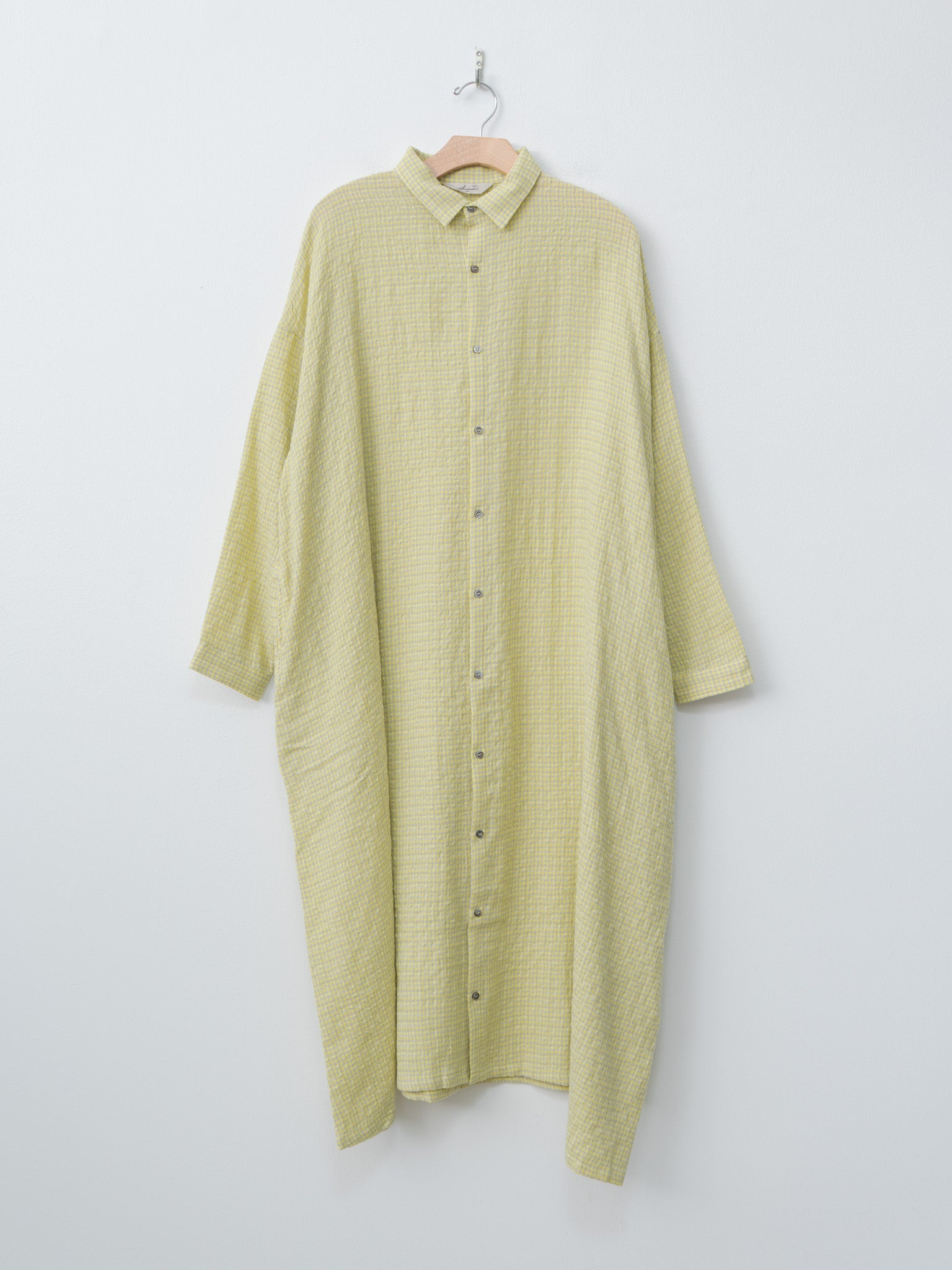 Namu Shop - Ichi Antiquites W/C Gingham Dress - Yellow x Gray