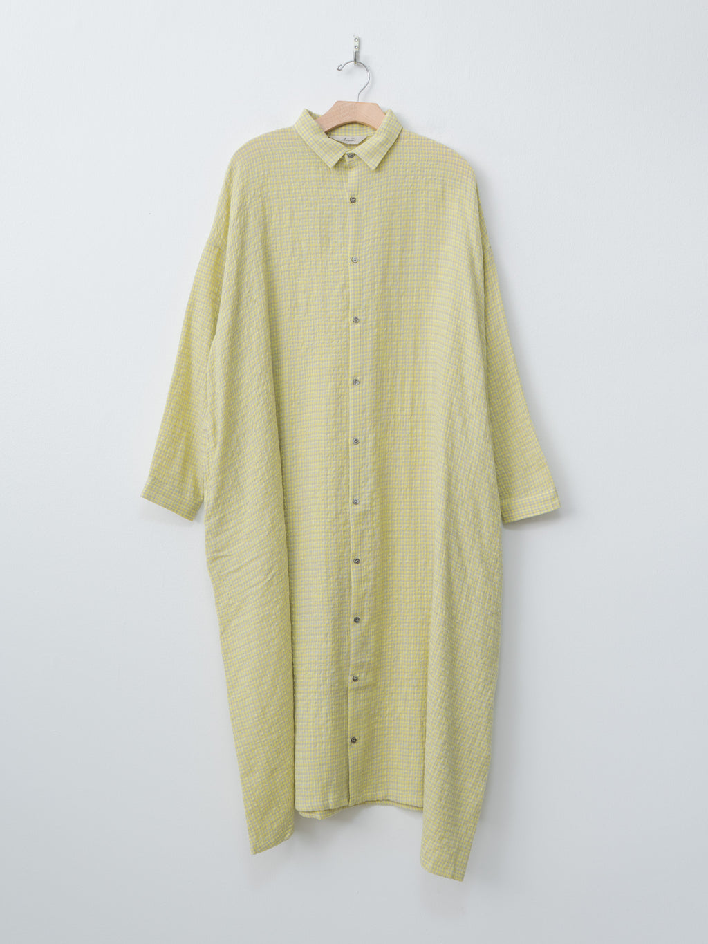 Namu Shop - Ichi Antiquites W/C Gingham Dress - Yellow x Gray