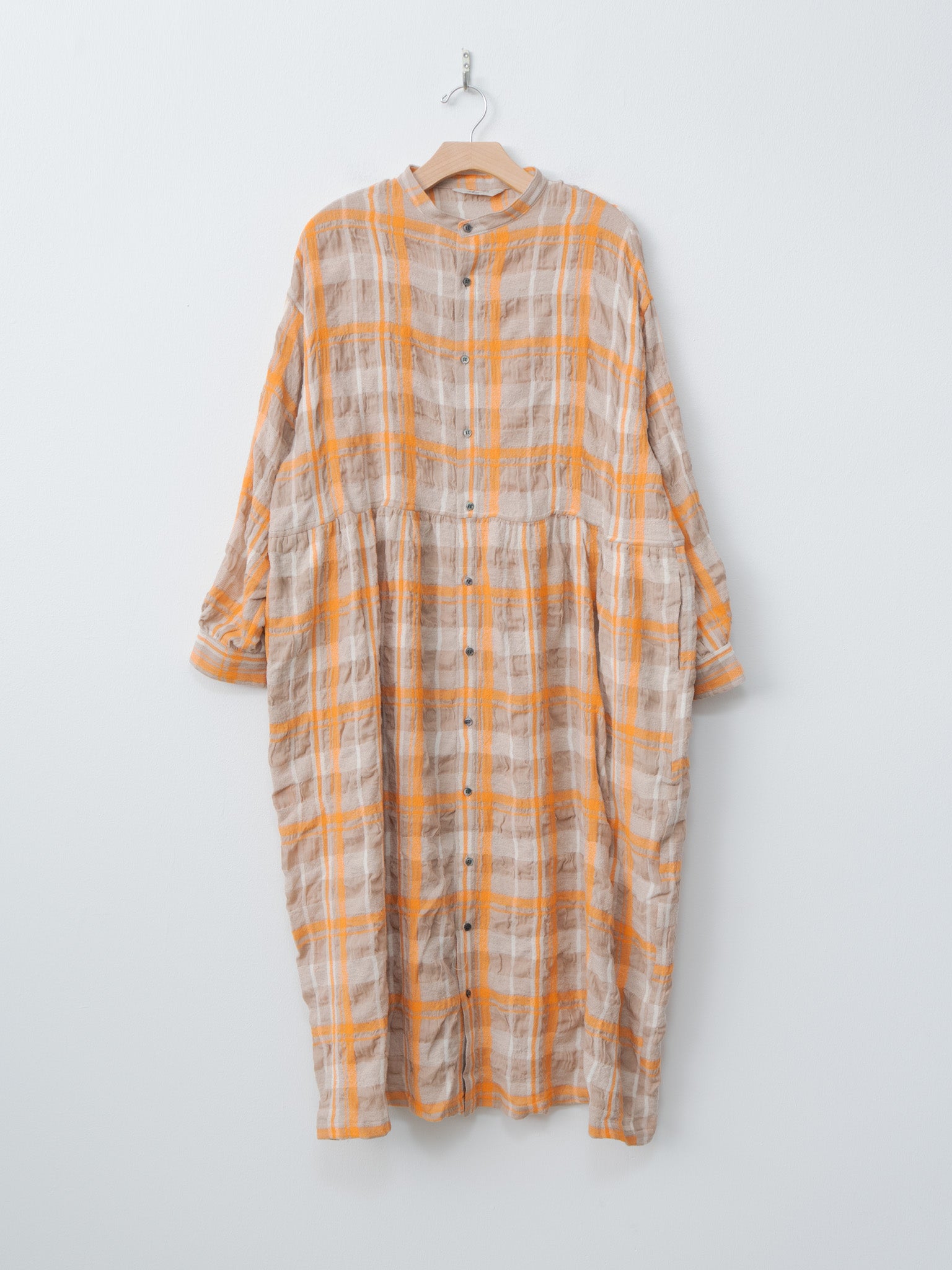 Namu Shop - Ichi Antiquites C/W Tartan Dress - Orange