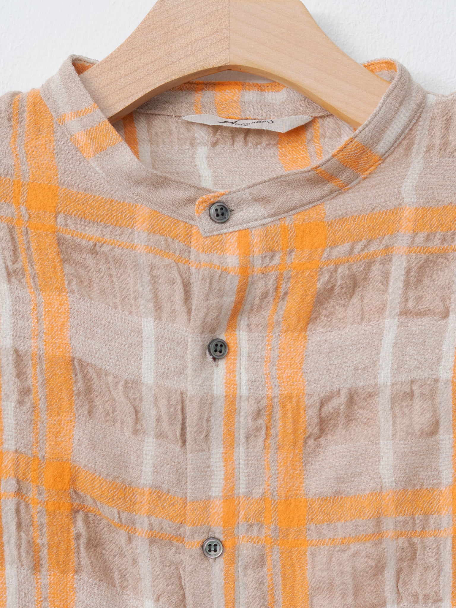 Namu Shop - Ichi Antiquites C/W Tartan Dress - Orange