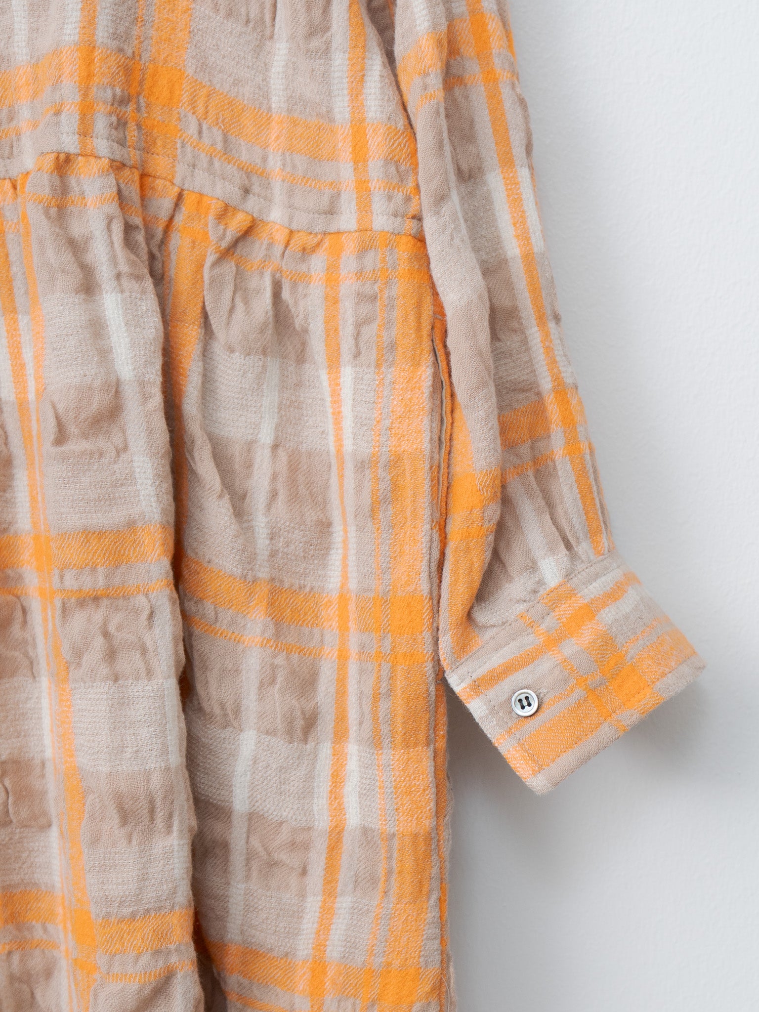 Namu Shop - Ichi Antiquites C/W Tartan Dress - Orange
