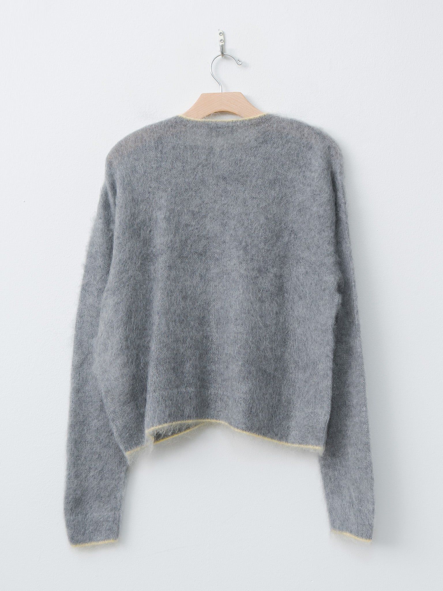 Namu Shop - Ichi Antiquites Mohair Cardigan - Gray x Yellow