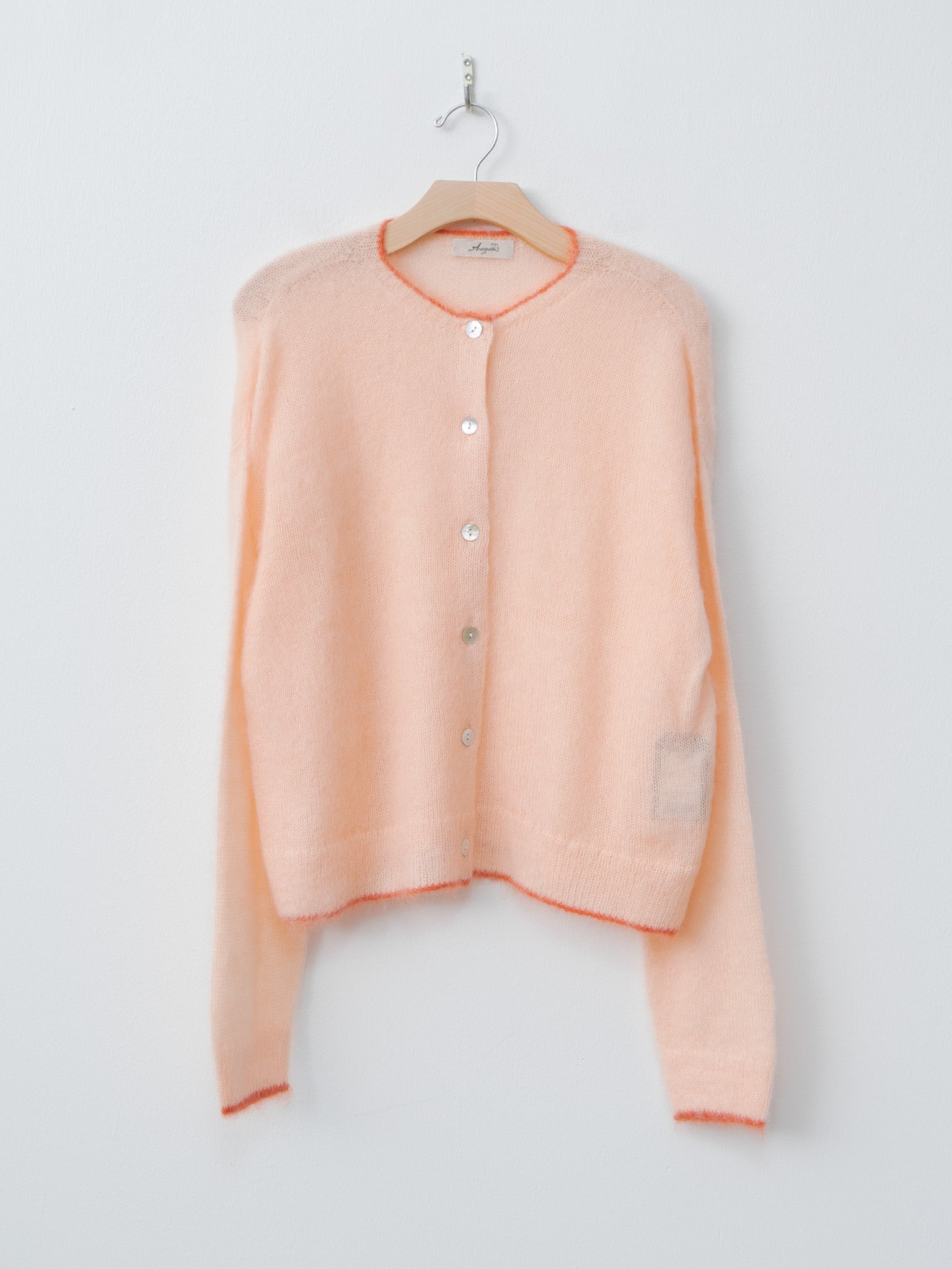 Namu Shop - Ichi Antiquites Mohair Cardigan - Pink x Orange