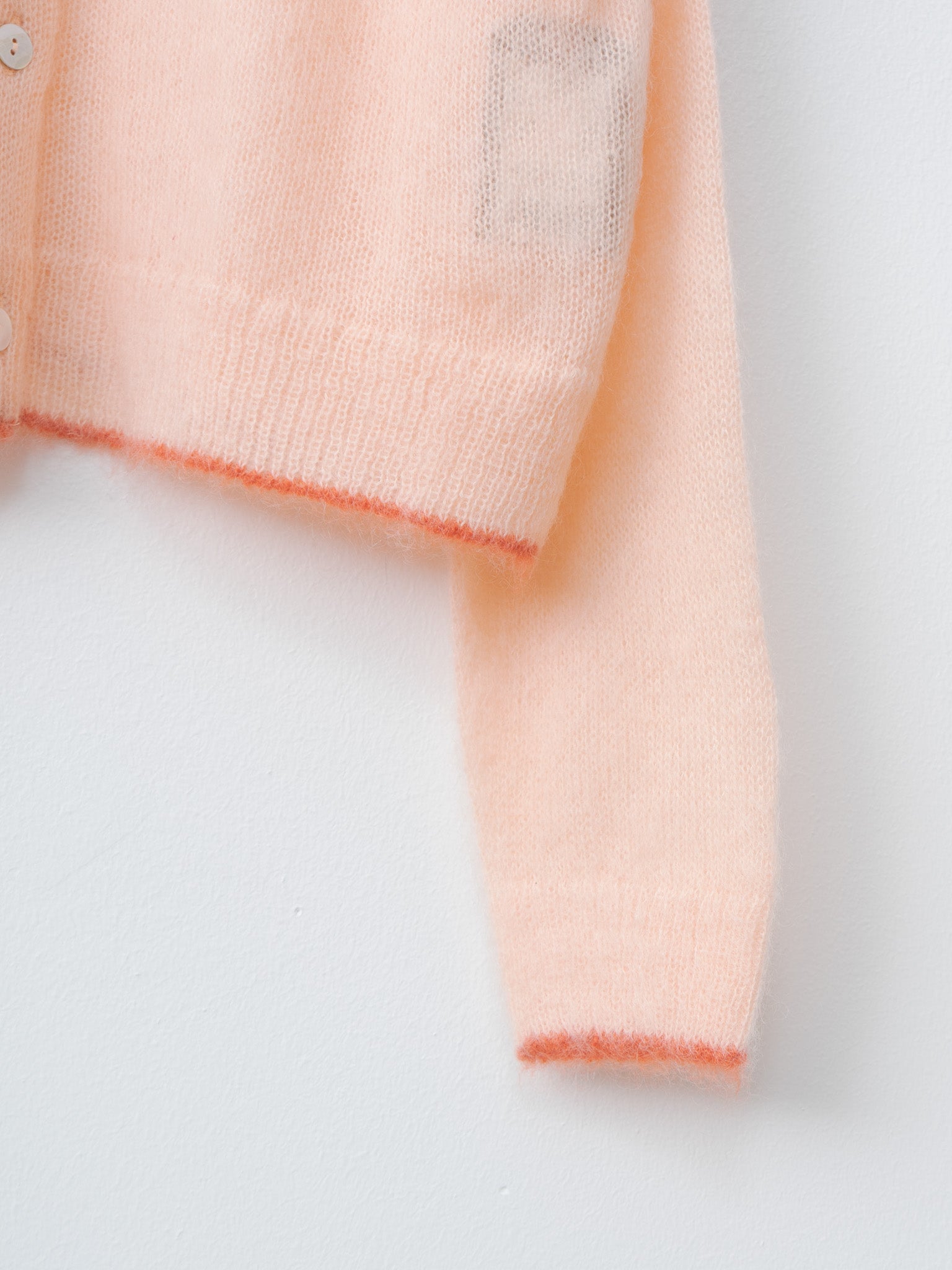 Namu Shop - Ichi Antiquites Mohair Cardigan - Pink x Orange