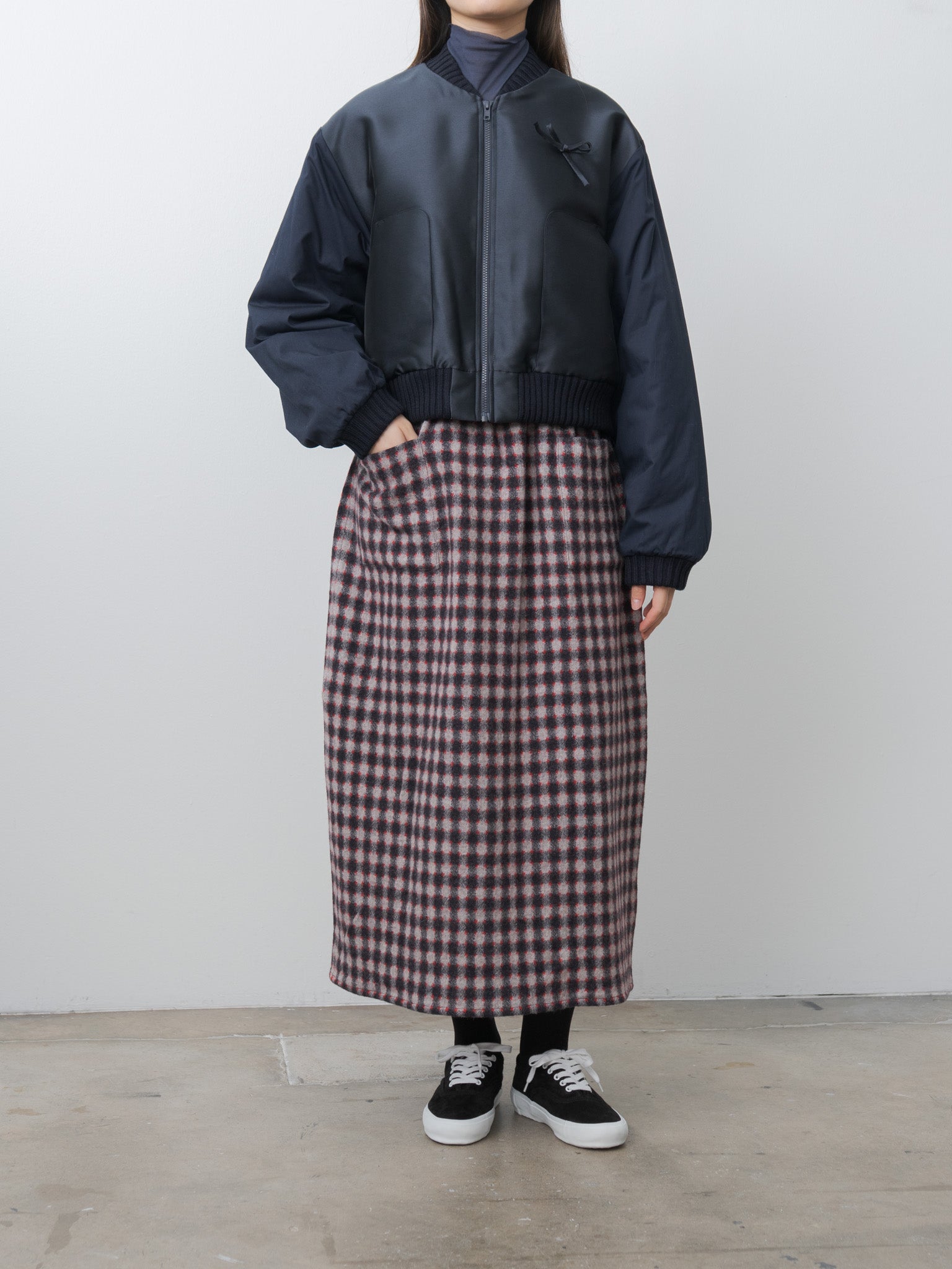 Namu Shop - Eleph Bow Coat - Navy