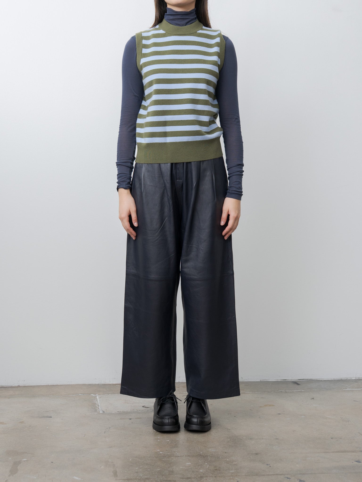 Namu Shop - Eleph Opa Spencer - Blue/Olive Stripe