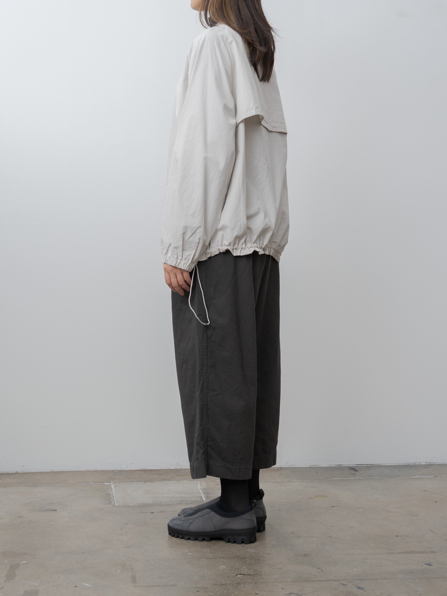 Namu Shop - Veritecoeur Vegetable Dyed Yoke Shirt - Ice Gray