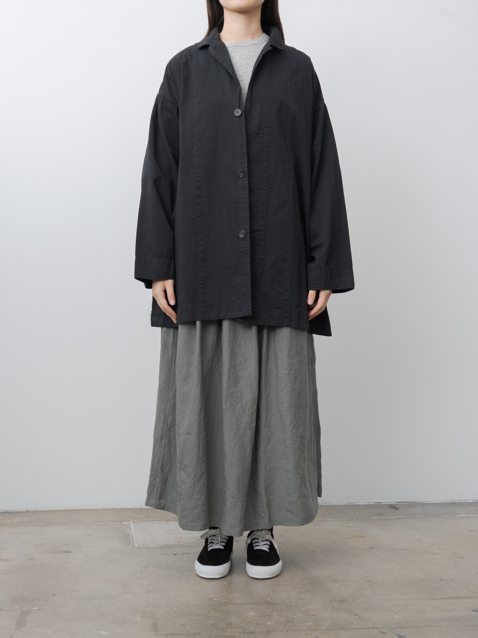 Namu Shop - Ichi Antiquites Linen Skirt - Khaki