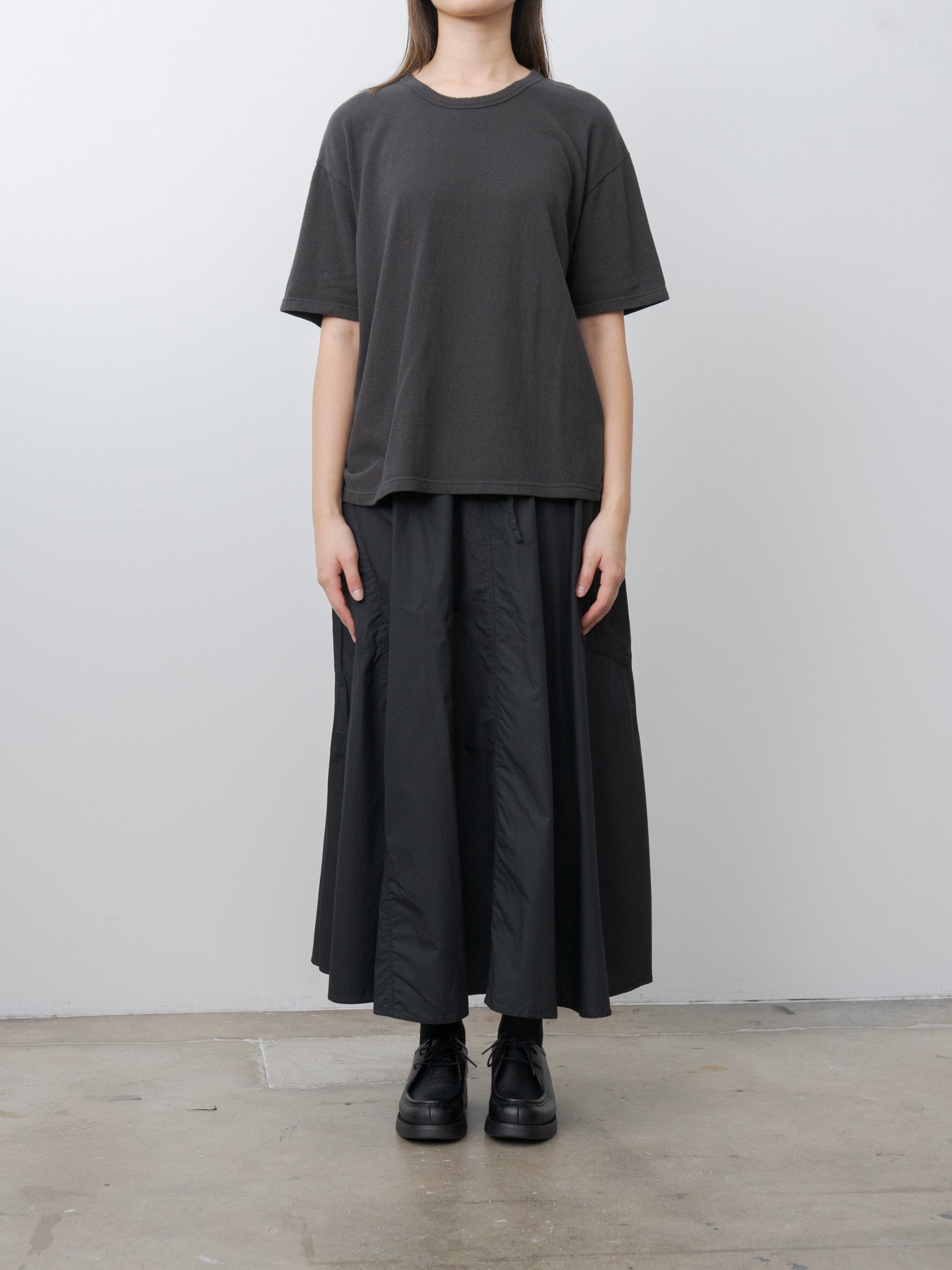 Namu Shop - Ichi Antiquites Typewriter Cotton Skirt - Black