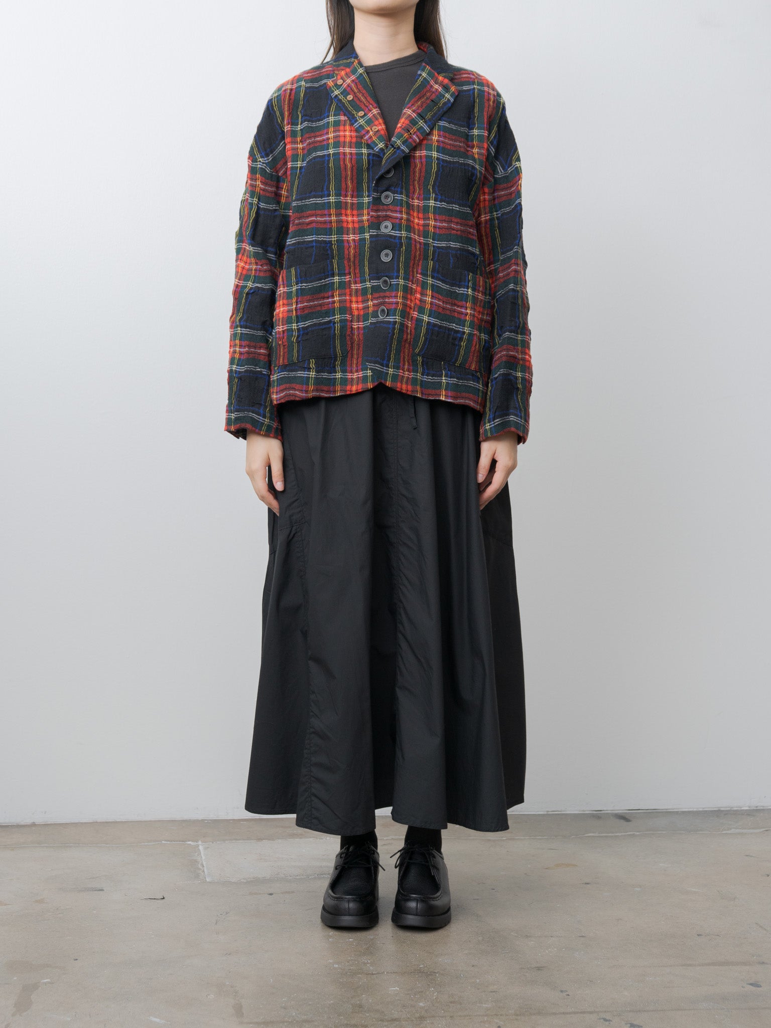 Namu Shop - Ichi Antiquites Typewriter Cotton Skirt - Black