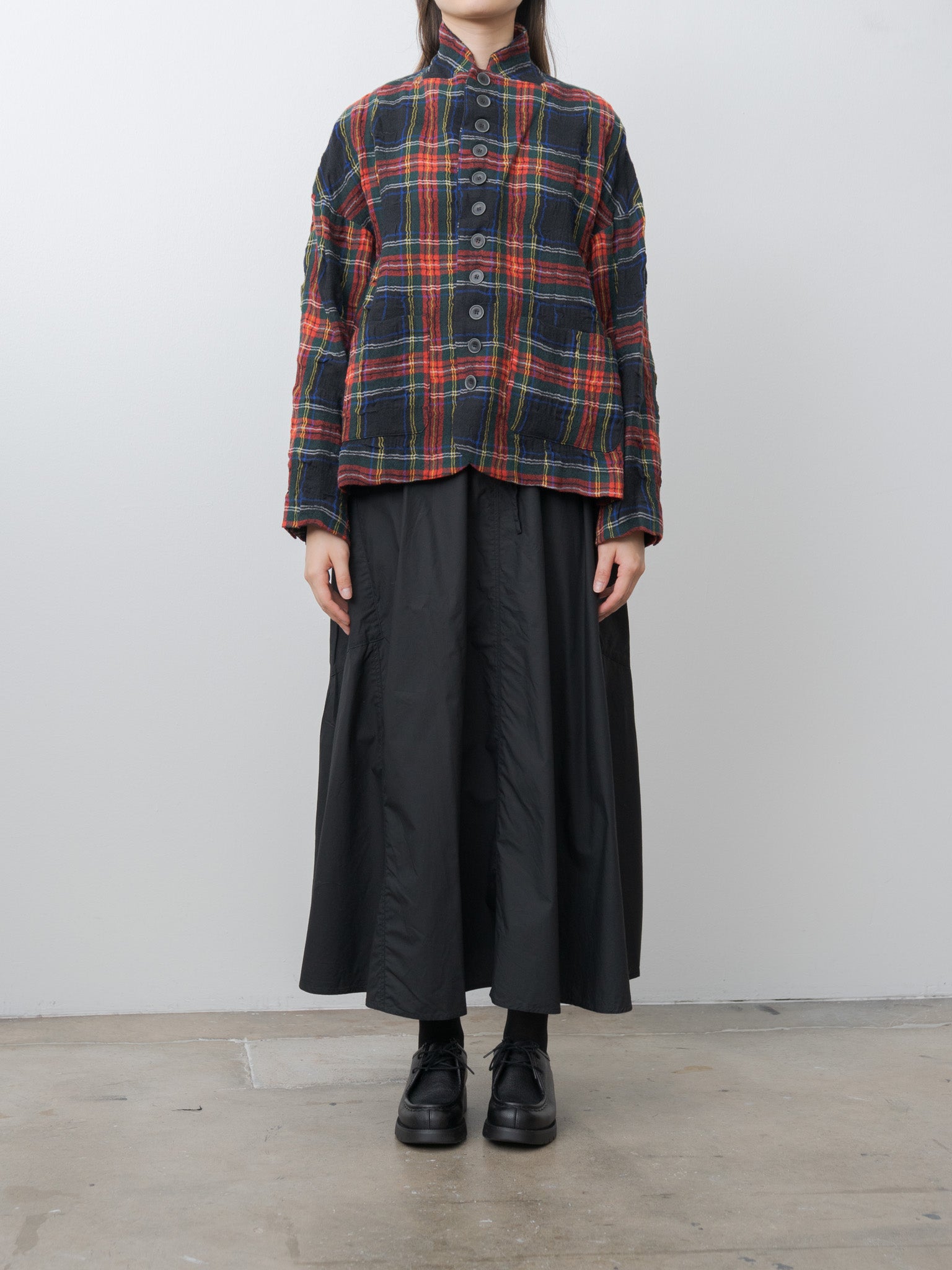 Namu Shop - Ichi Antiquites C/W Tartan Jacket - Black
