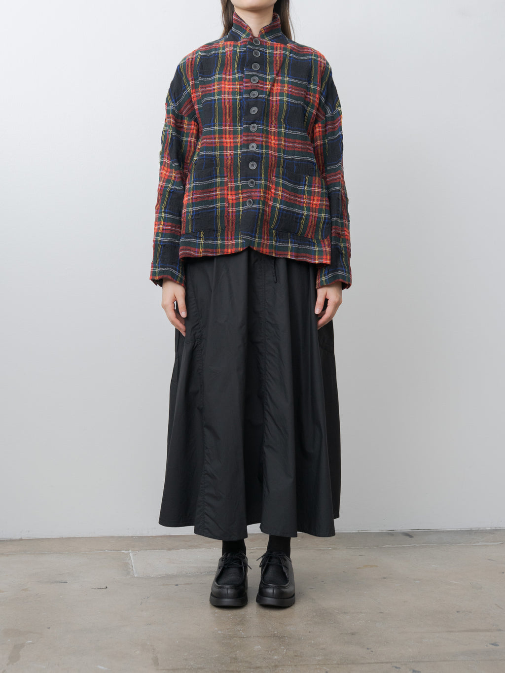 Namu Shop - Ichi Antiquites C/W Tartan Jacket - Black