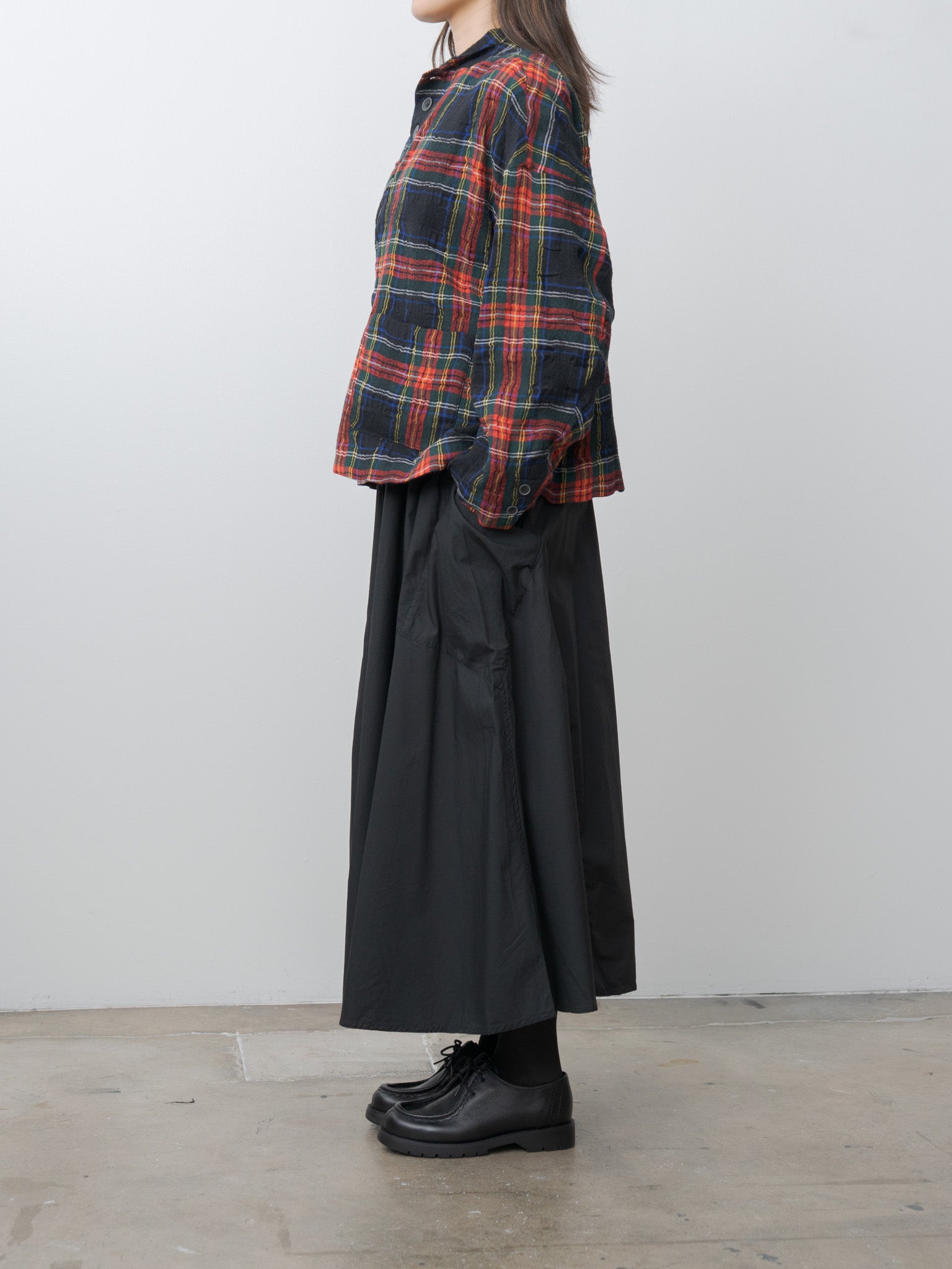 Namu Shop - Ichi Antiquites Typewriter Cotton Skirt - Black