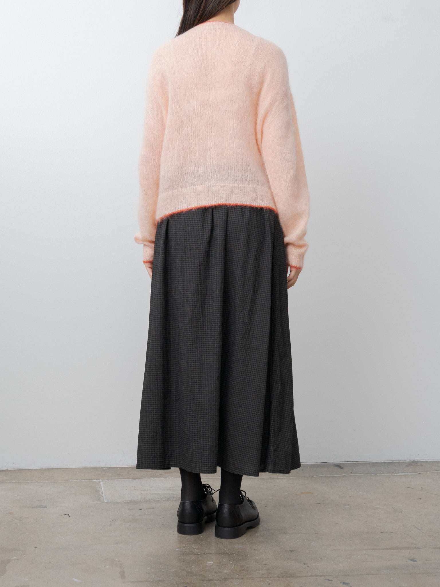 Namu Shop - Ichi Antiquites Mohair Cardigan - Pink x Orange