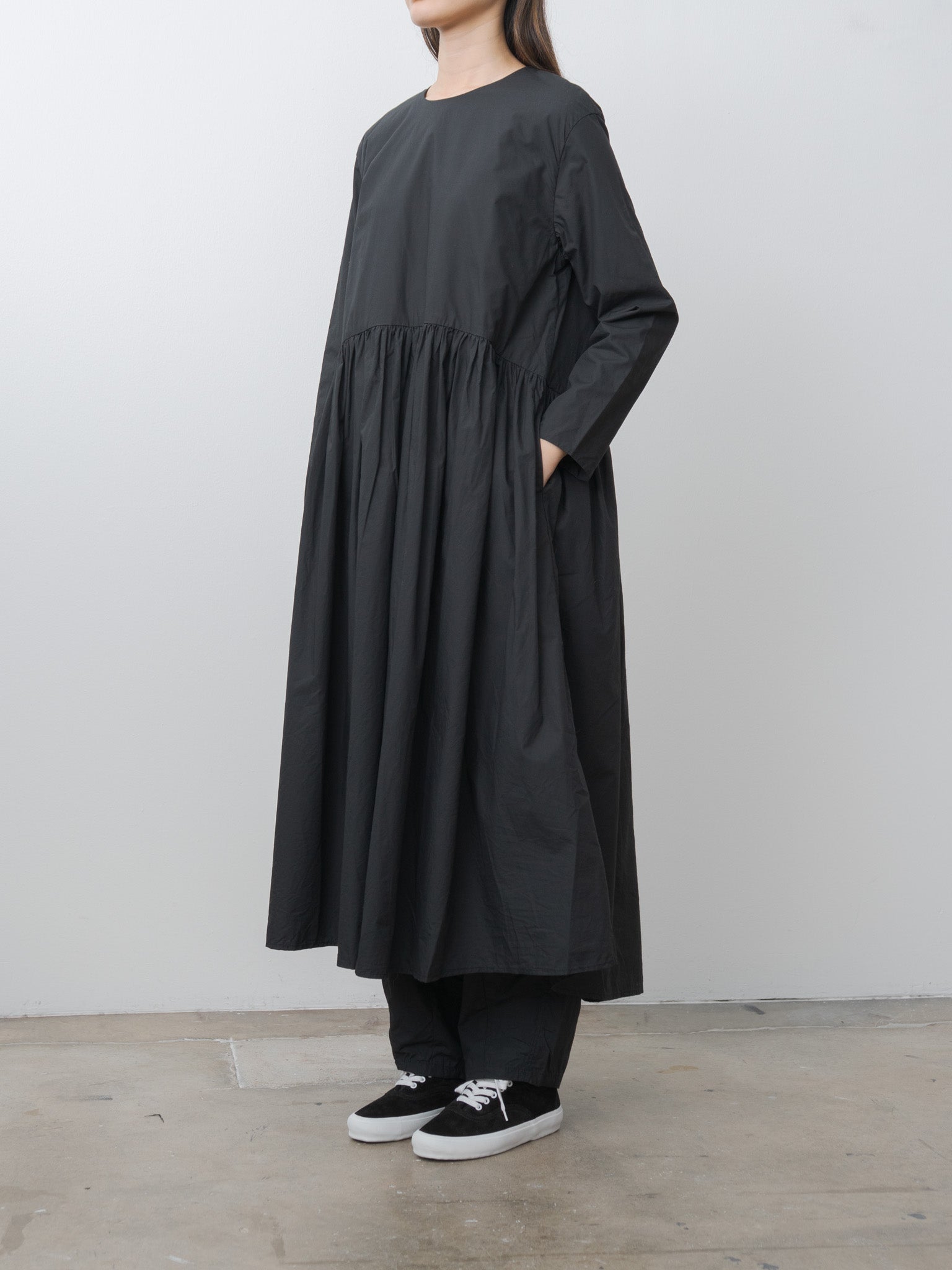 Namu Shop - Ichi Antiquites Typewriter Cotton Dress - Black