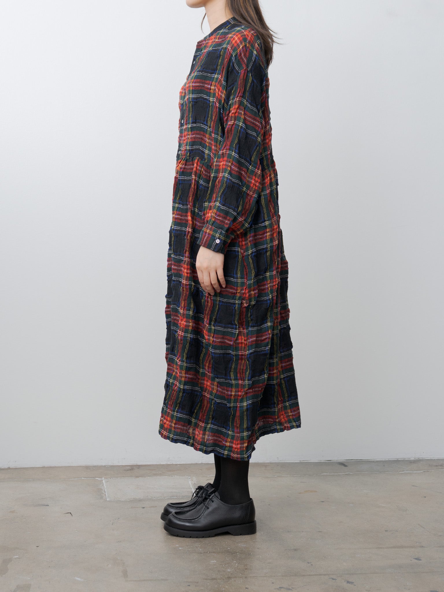 Namu Shop - Ichi Antiquites C/W Tartan Dress - Black