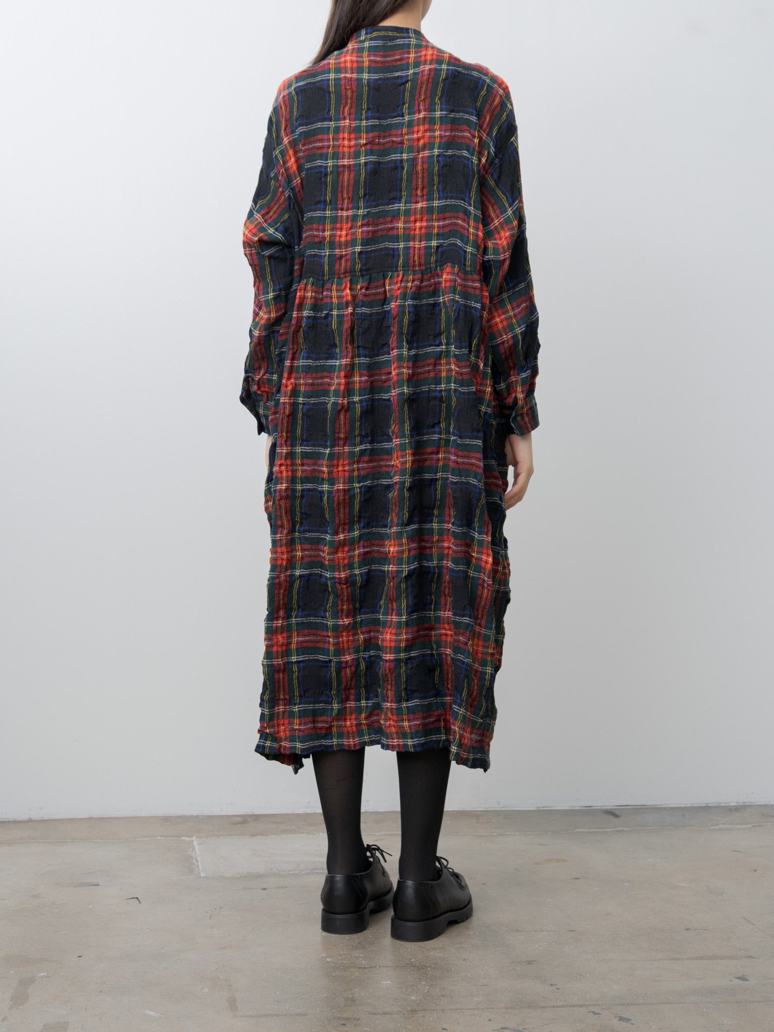 Namu Shop - Ichi Antiquites C/W Tartan Dress - Black