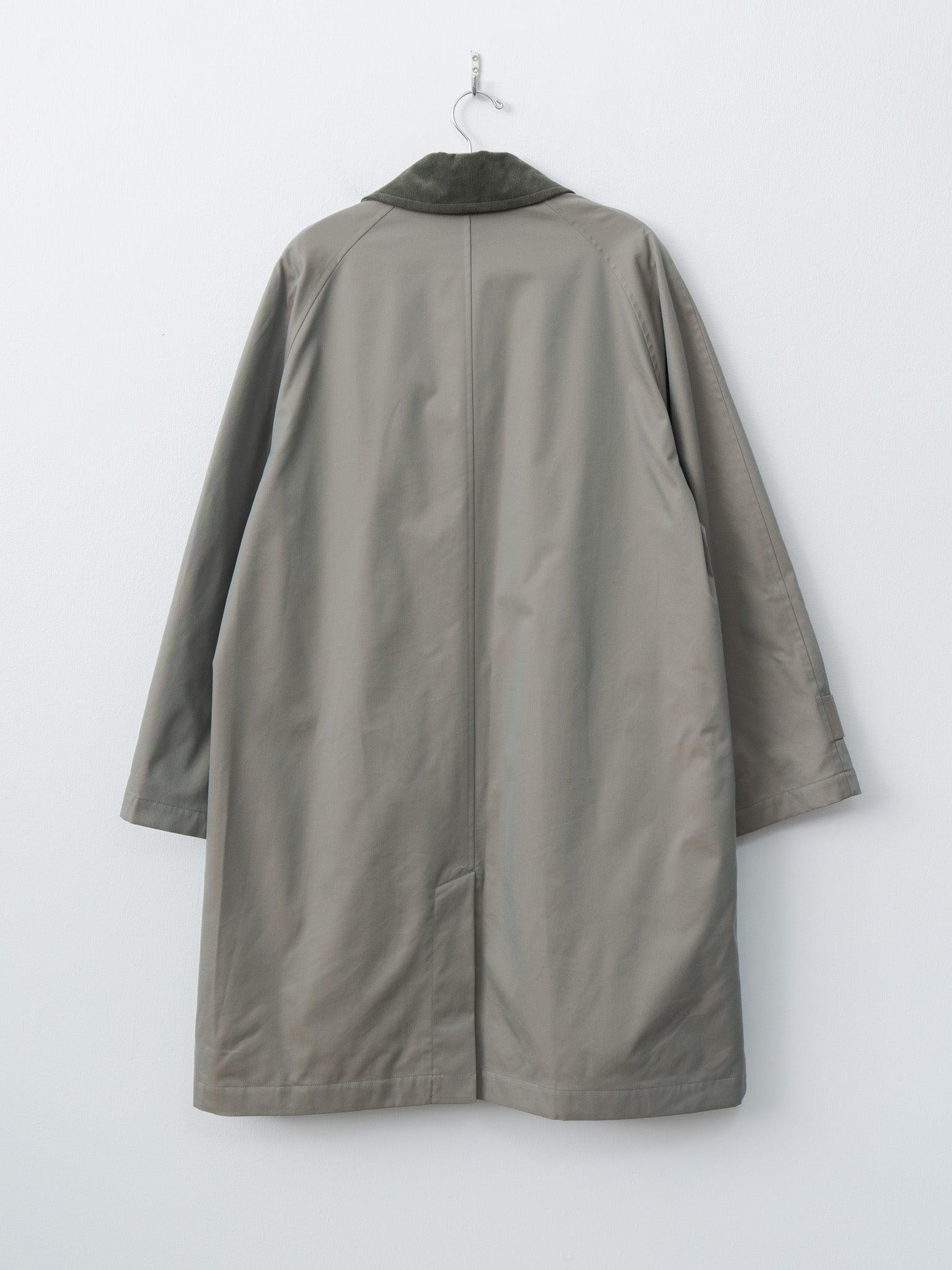 Namu Shop - ts(s) Cotton SOLOTEX Poly Chambray Stretch Twill Cloth Fly Front Raglan Sleeve Coat - Olive