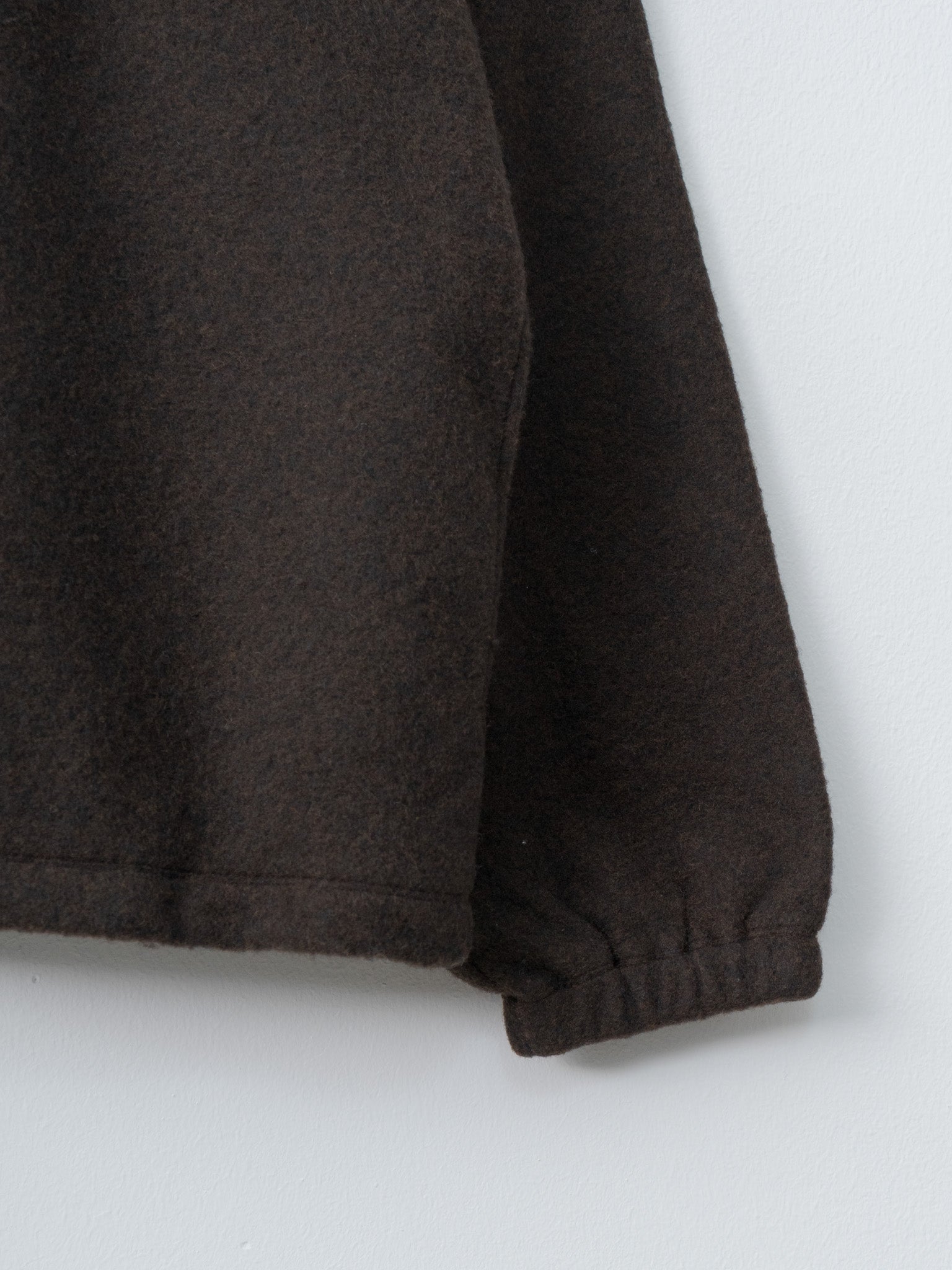 Namu Shop - Yoke Wool Fleece Half Zip Pullover - Brown