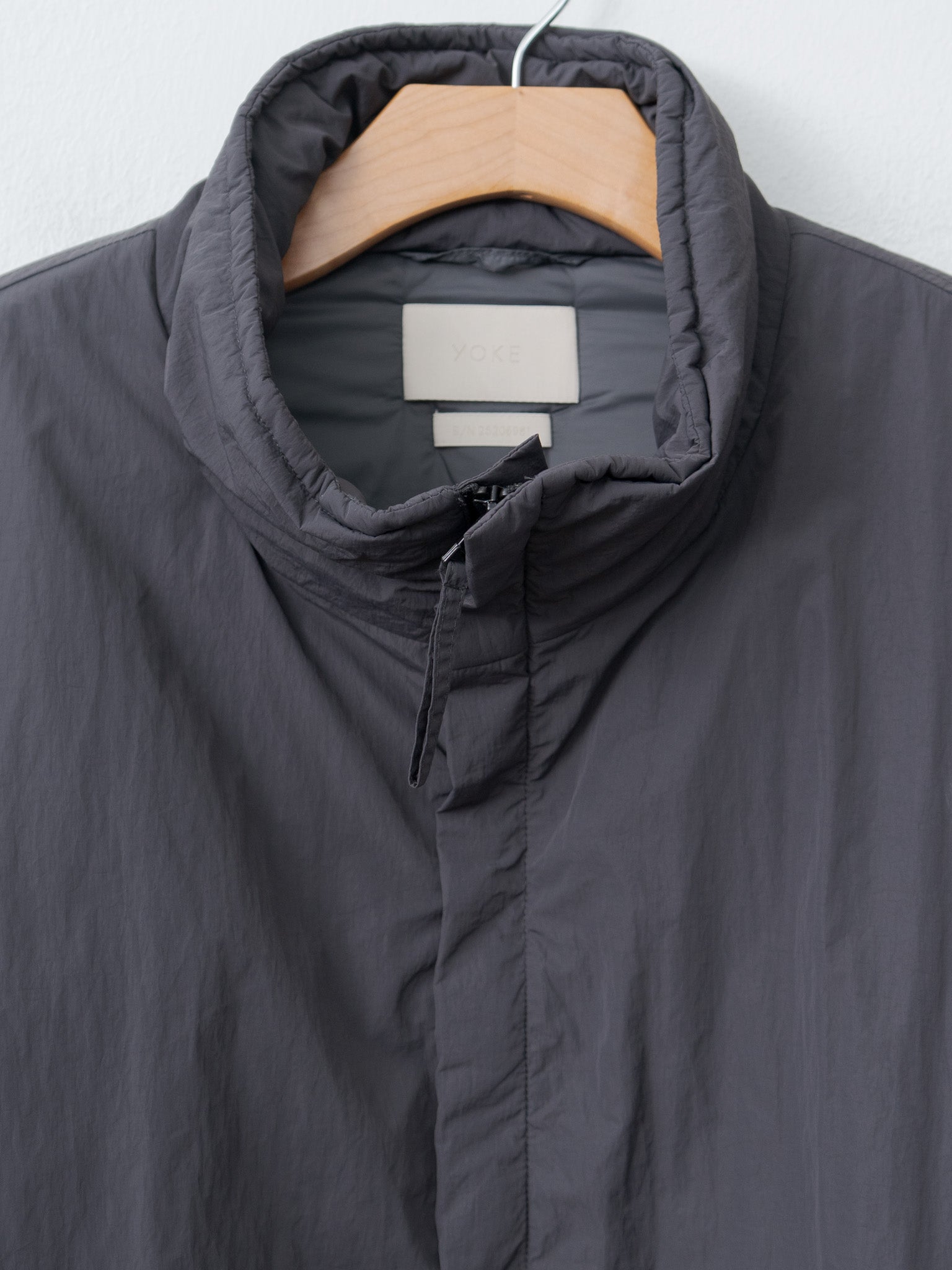 Namu Shop - Yoke Nylon Puffer Blouson - Charcoal