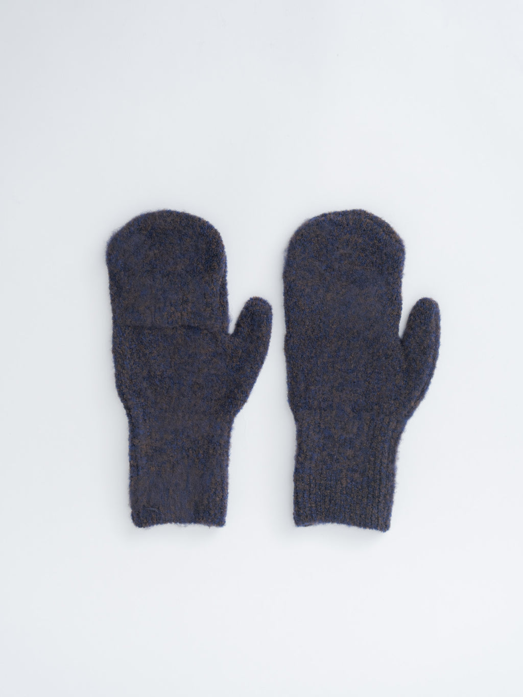 Namu Shop - Yoke 3-Color Mix Boucle Mitten - Navy