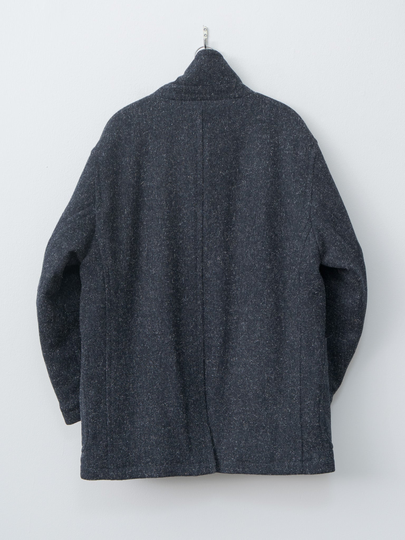 Namu Shop - Document Shearling Trimmed Kemp Melton Half Coat - Navy
